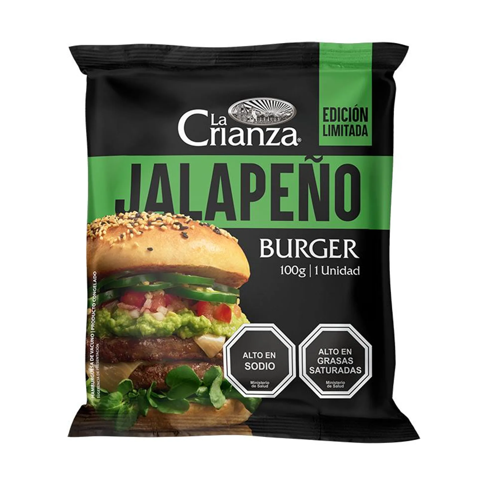 Hamburguesa La Crianza Jalapeño 100 Grs
