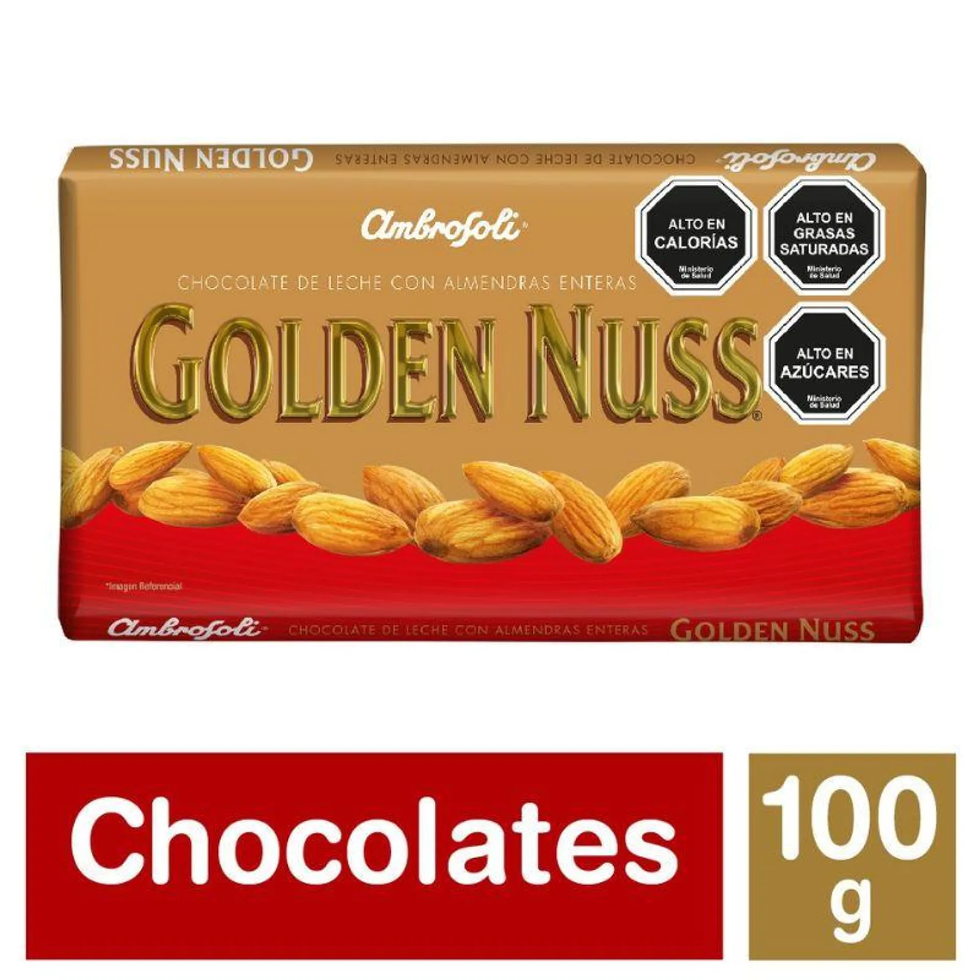 Chocolate en Barra Golden Nuss 100 g, 100 g