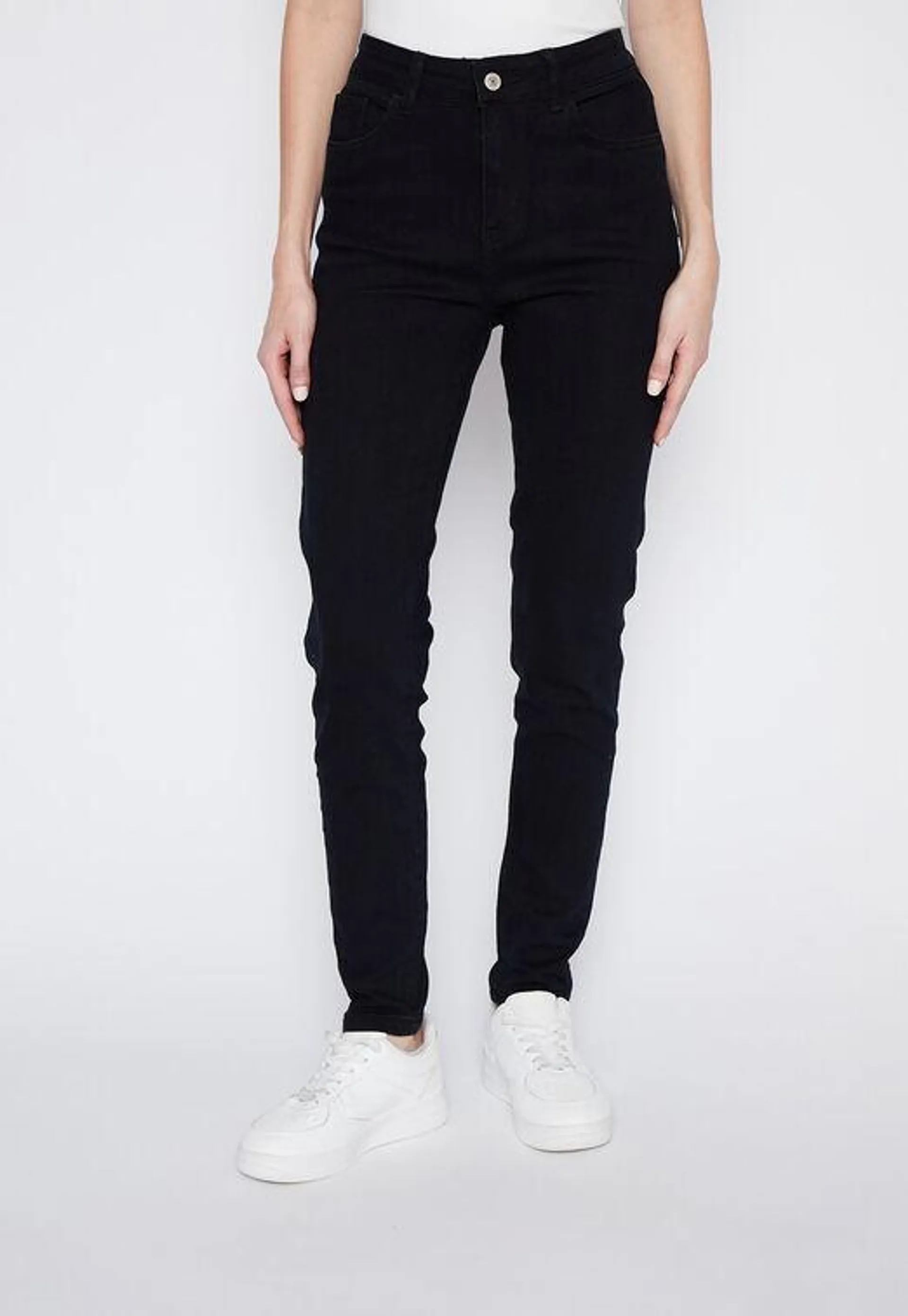 Jeans Mujer Negro Tiro Alto Family Shop