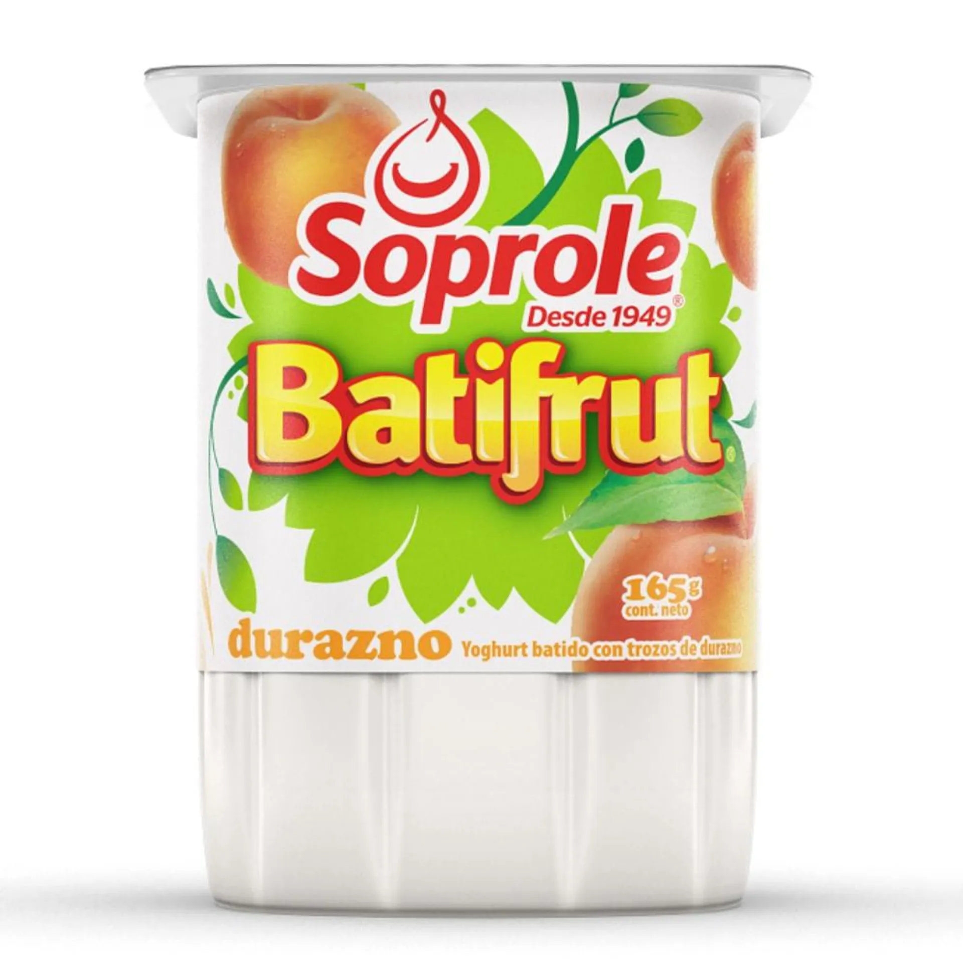 Yoghurt Soprole Batifrut sabor durazno con trozos de fruta pote 165 g