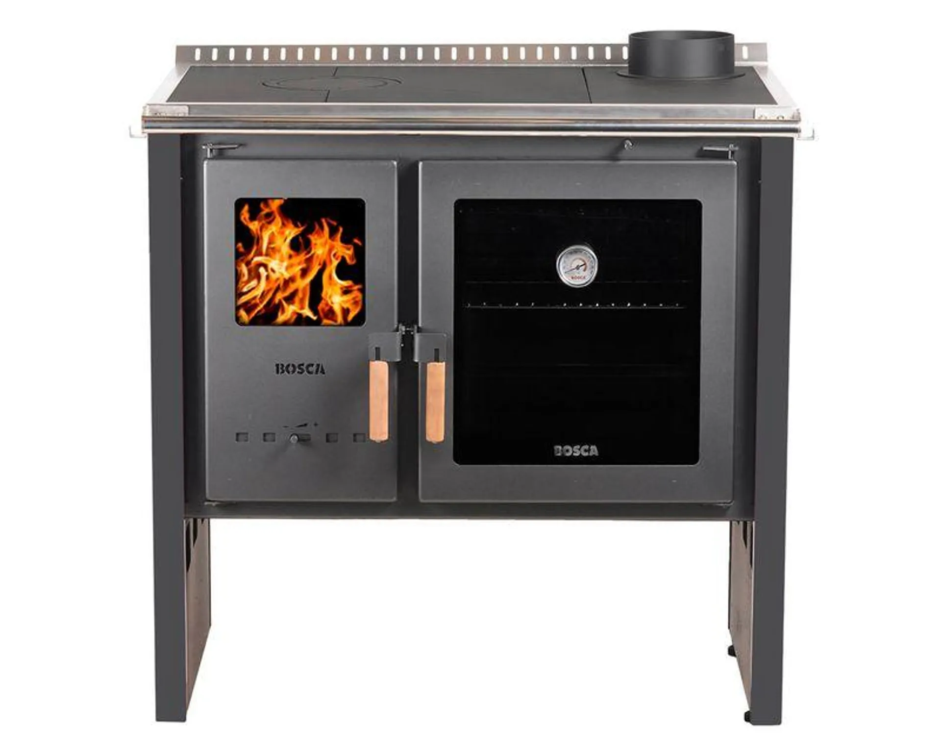 Cocina a leña 9kW Hestia 90 charcoal