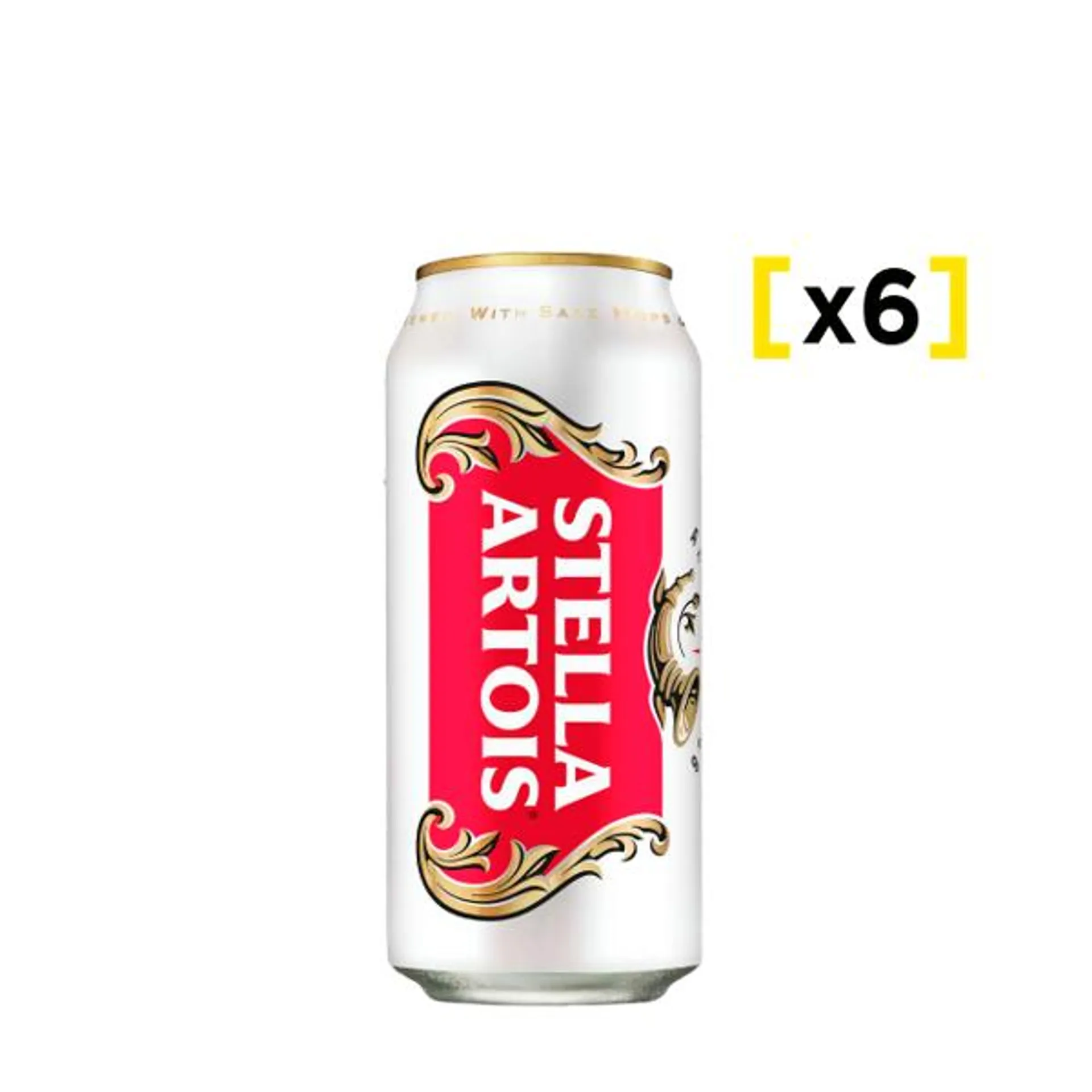 Cerveza Stella Artois lata 473 CC x6