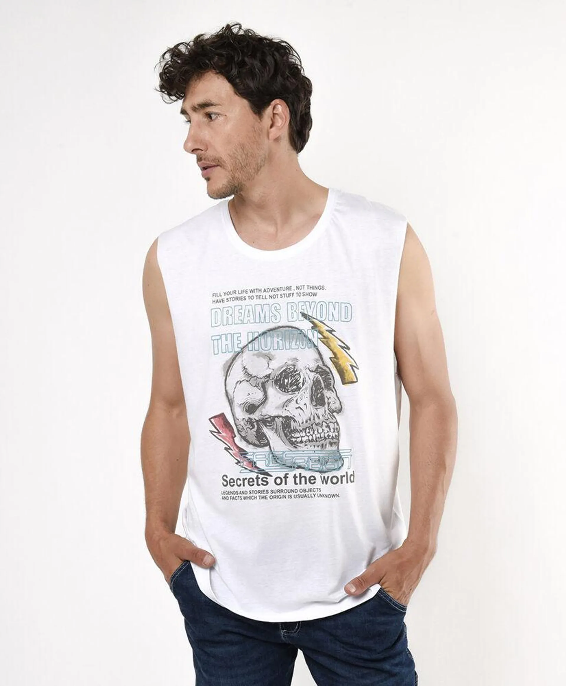 Polera hombre urbana sin mangas