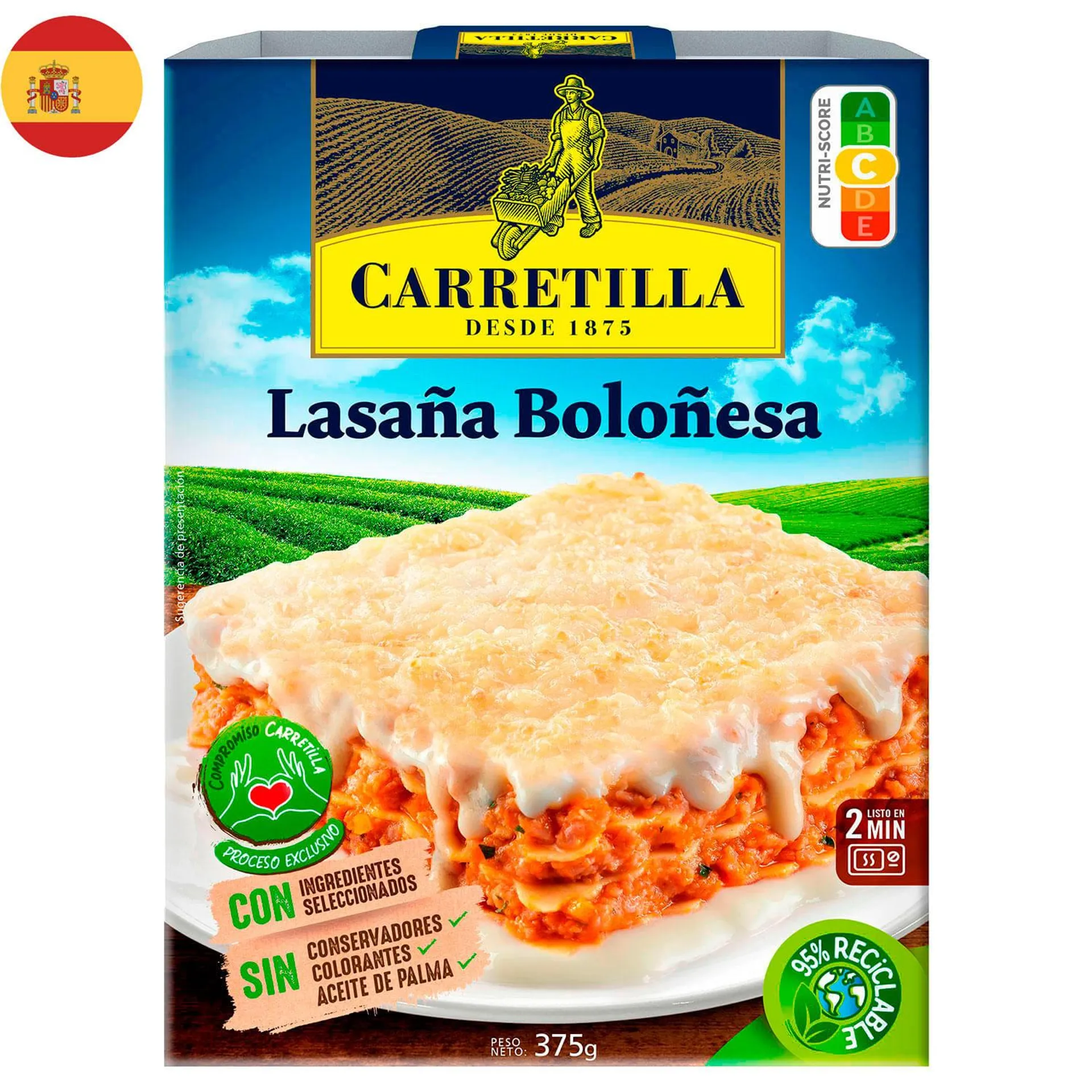 Lasaña Boloñesa Carretilla 375 g