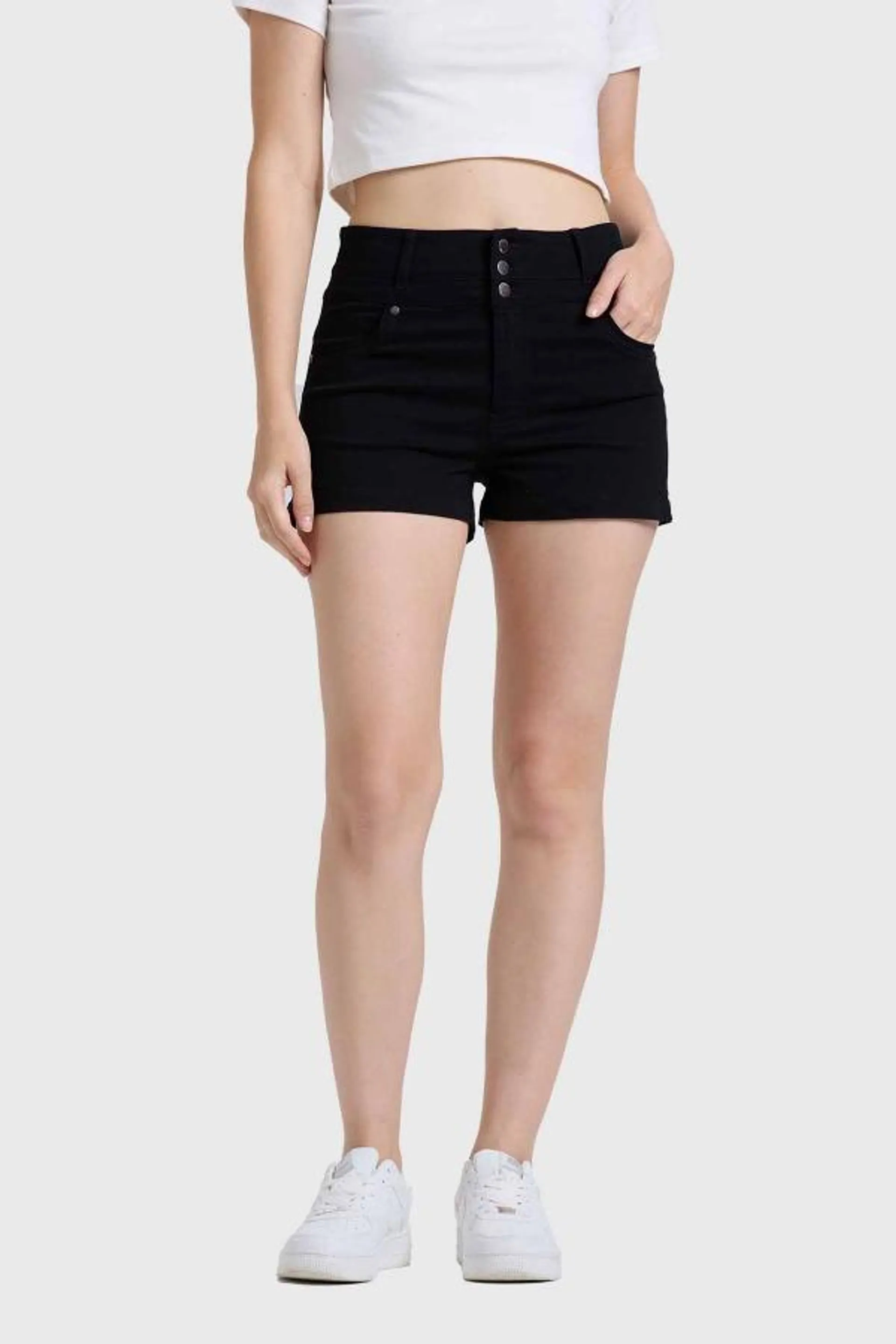 Short mujer bÁsico 3 botones negro