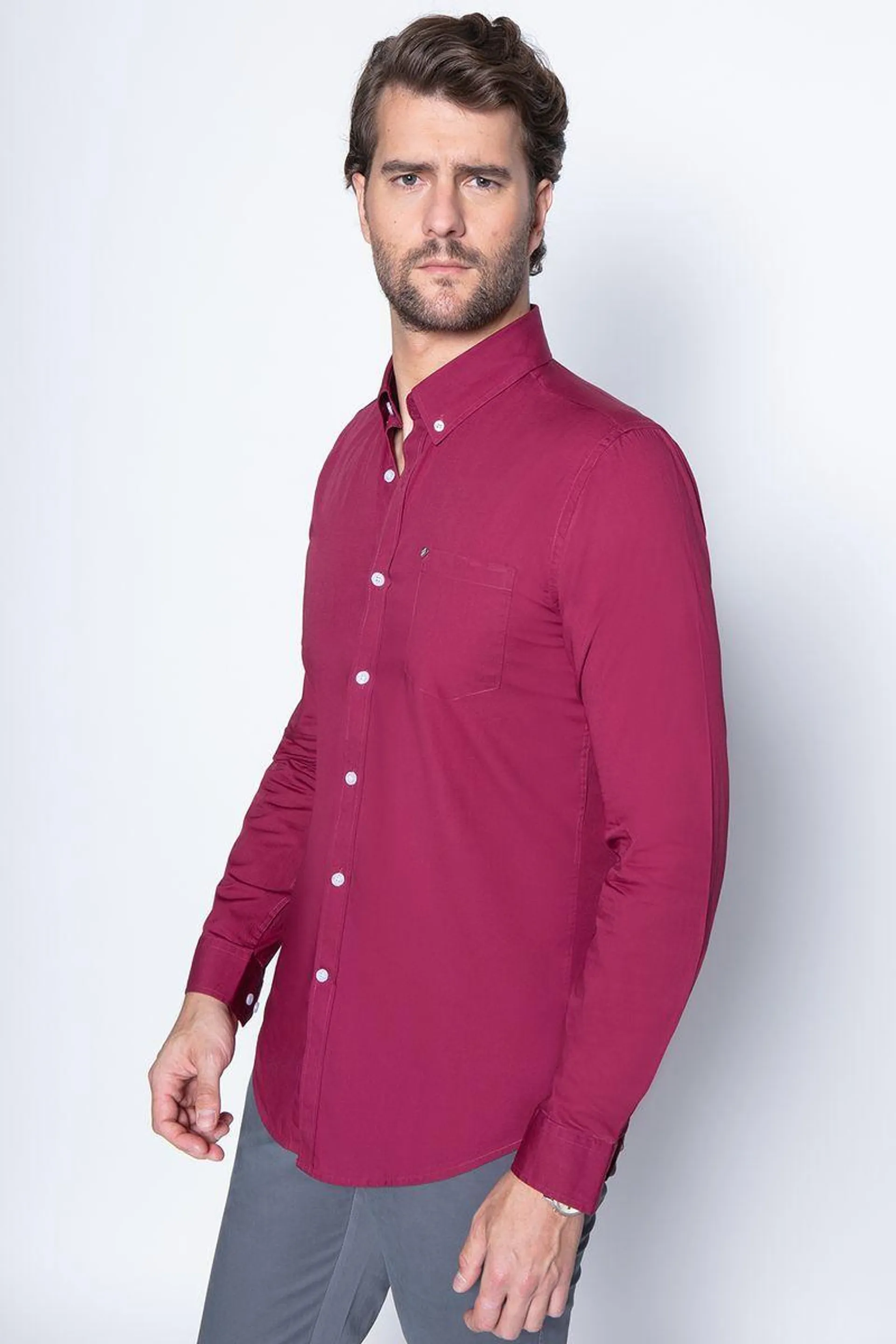 Camisa Bedford Burgundy