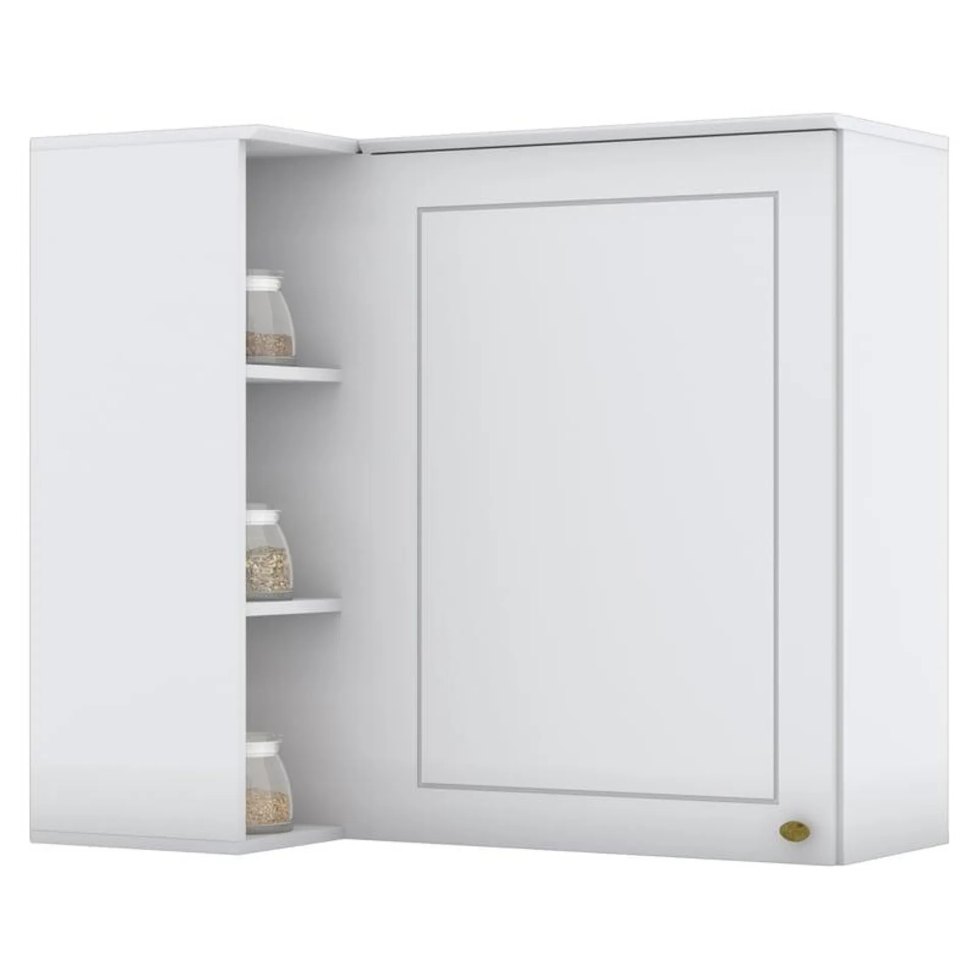 Mueble Aereo Esquinero 1 Puertas American Blanco Home Mobili