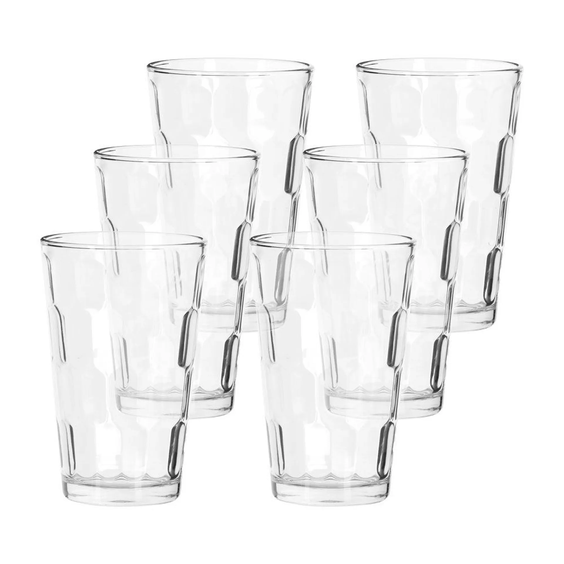 Set 6 vasos de vidrio 410 ml