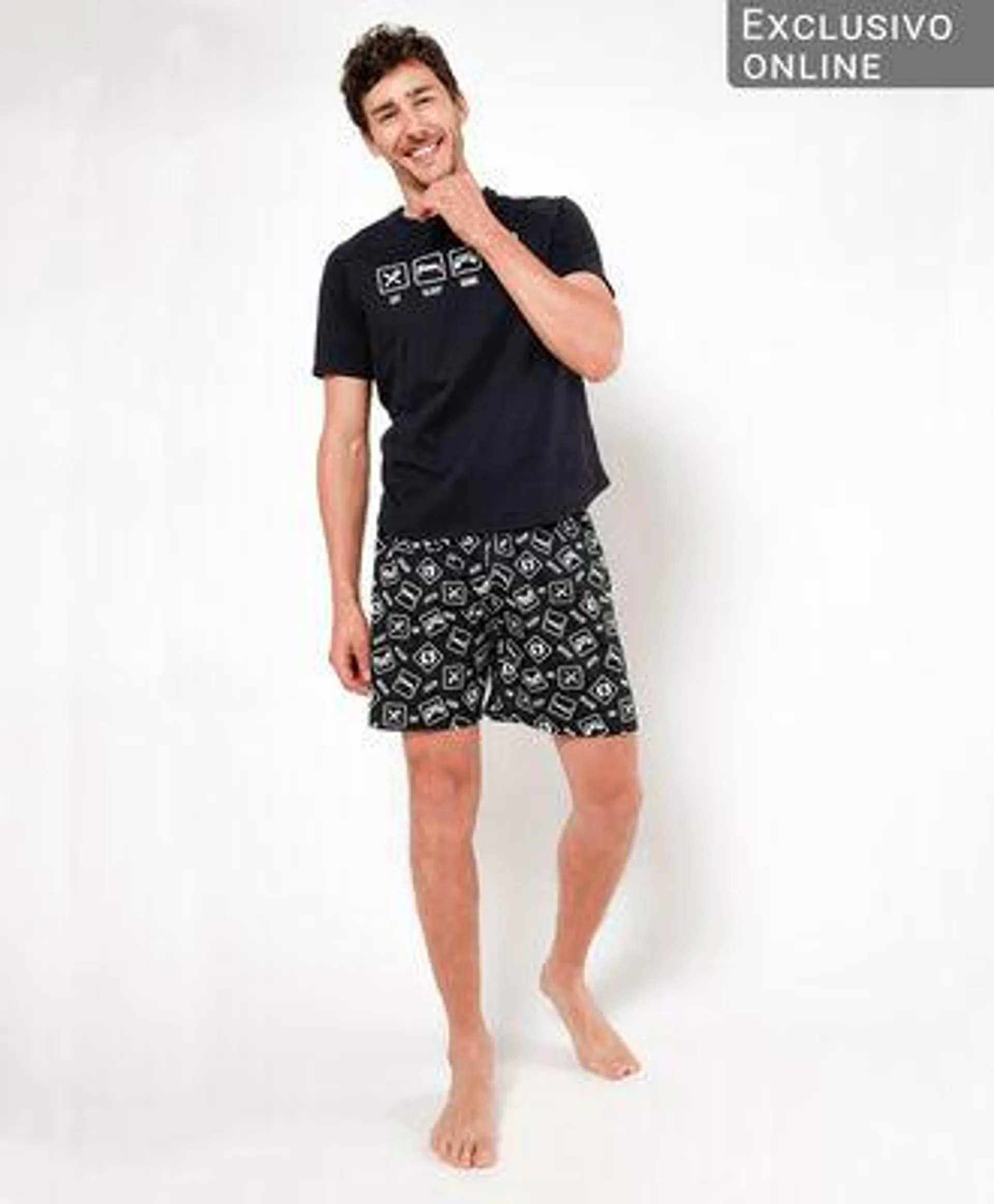 Pijama hombre gamer 2 piezas