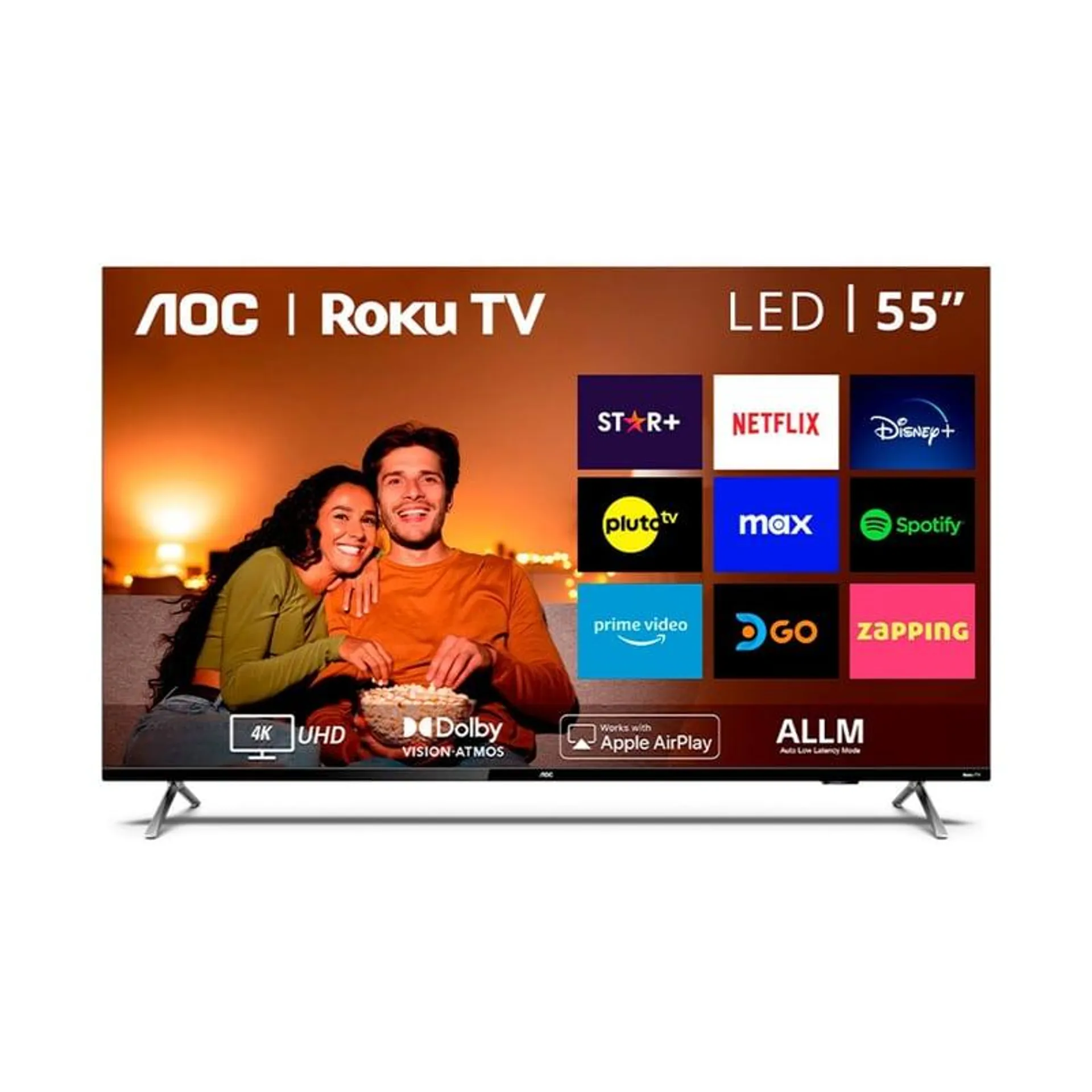 Smart TV 55 UHD 4K 55U6125 ROKU AOC