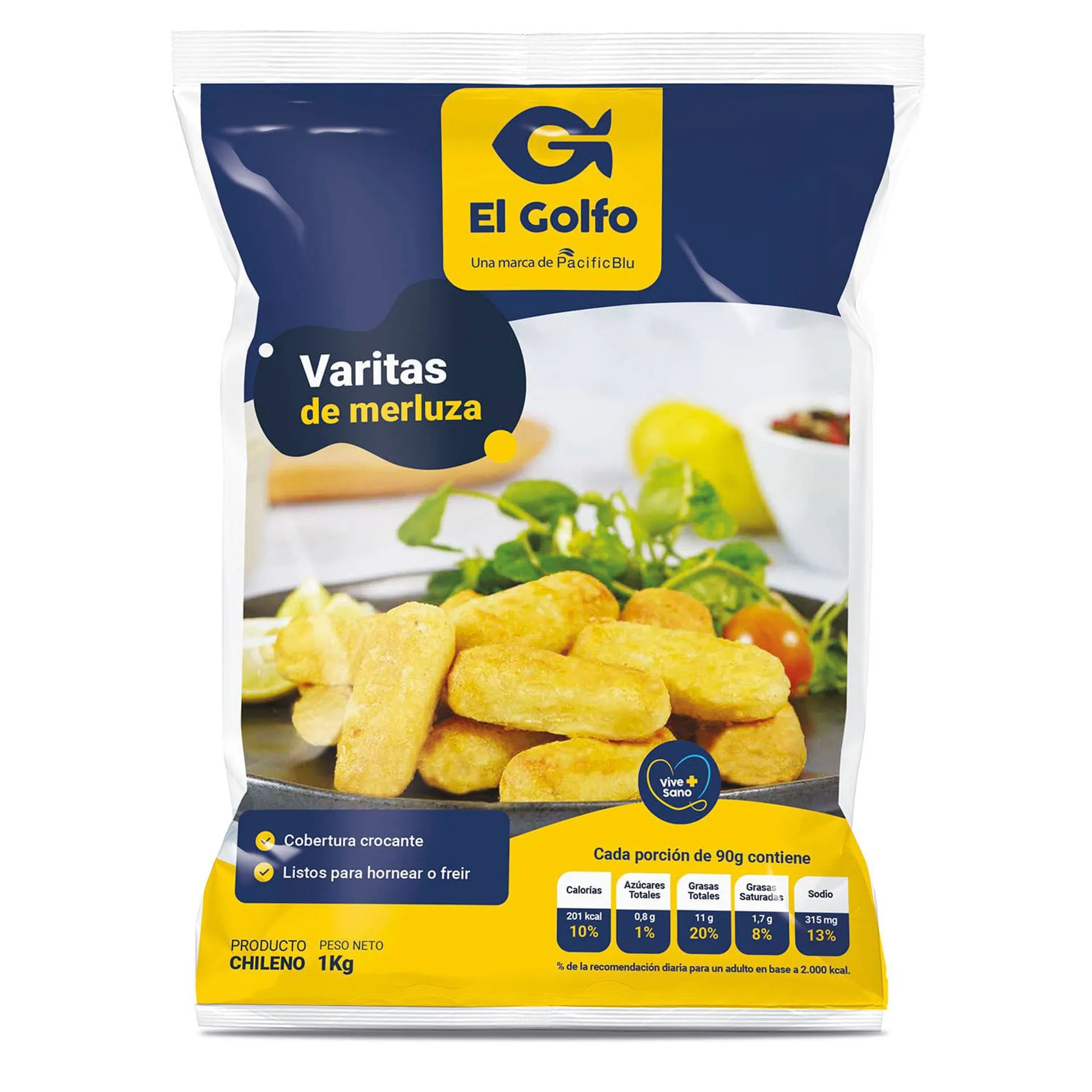 Varitas doradas de Merluza congeladas 1 Kg