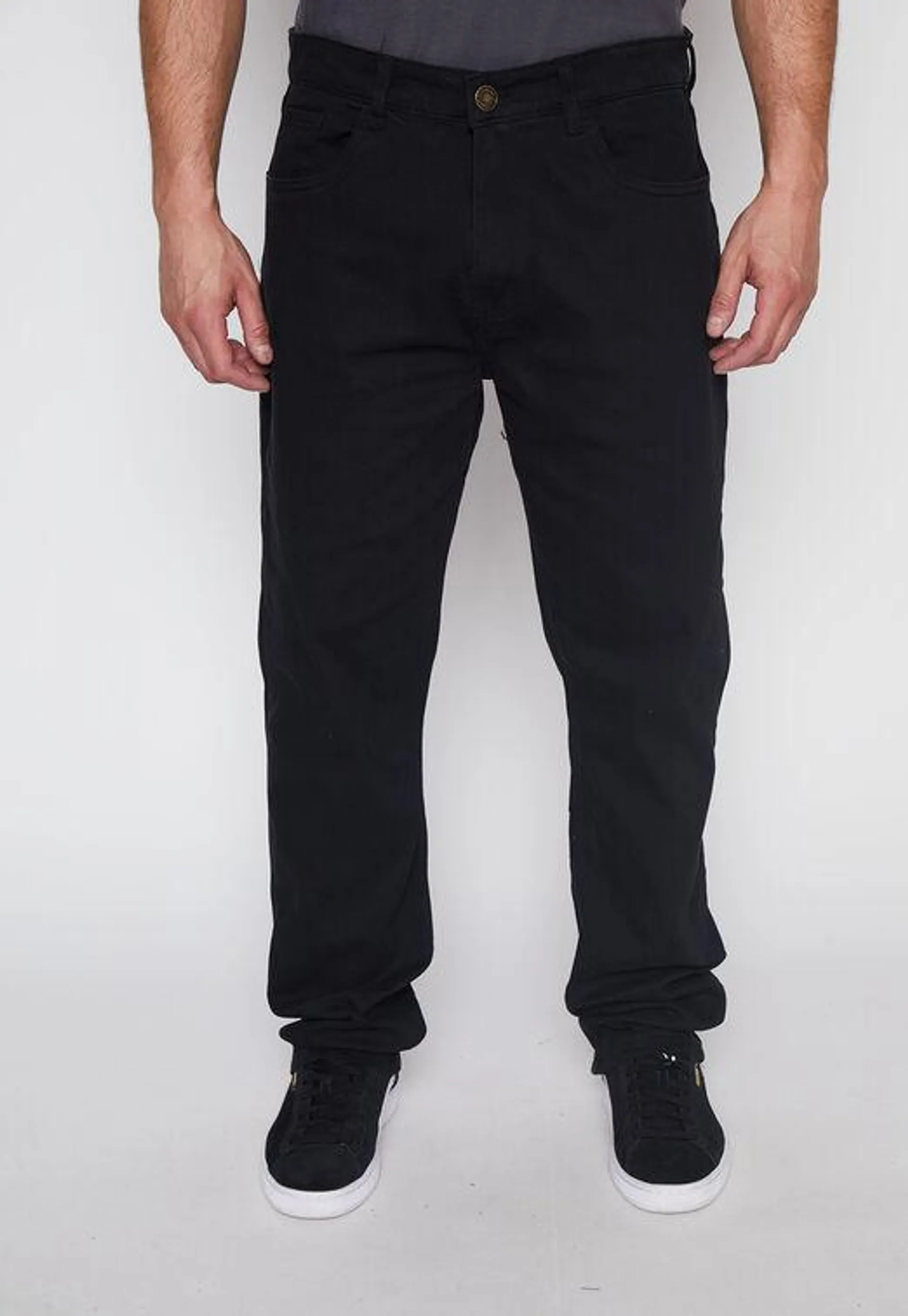 Pantalon Hombre Negro Pocket Regular Family Shop