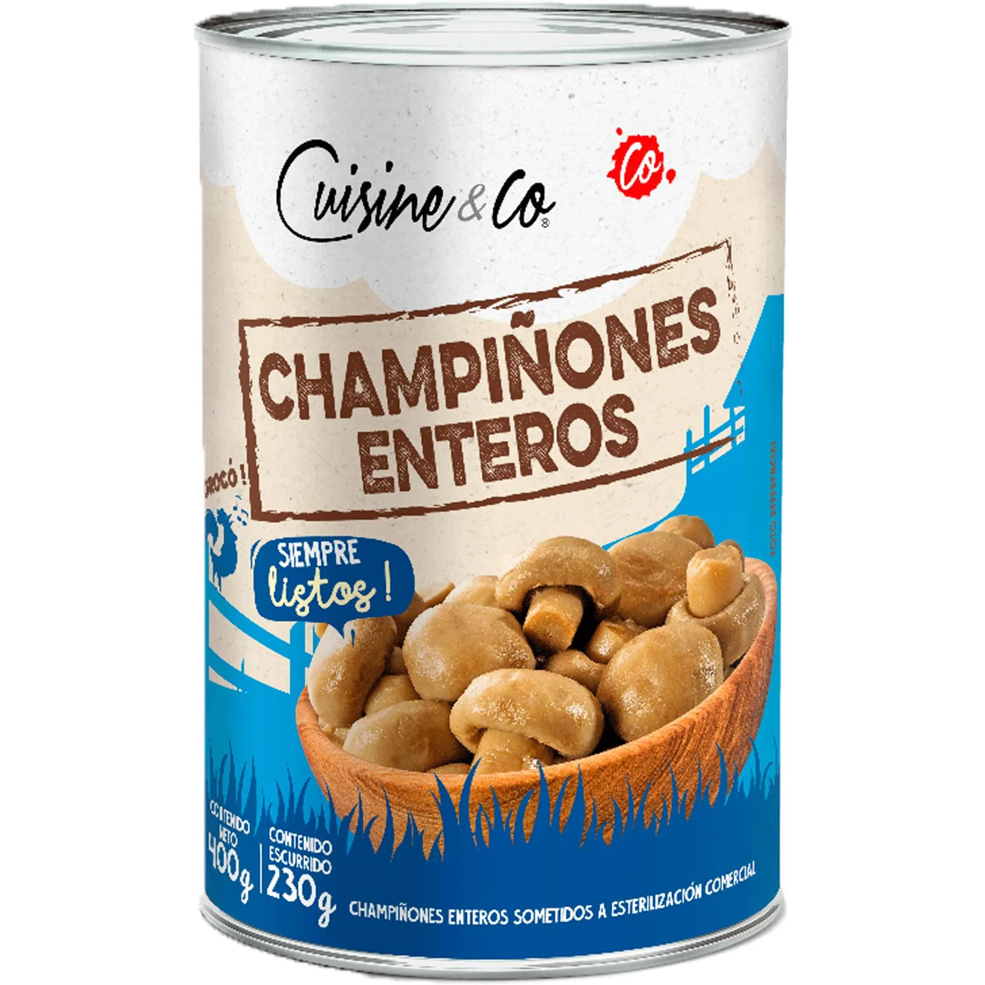 Champiñones Enteros 230 g drenado