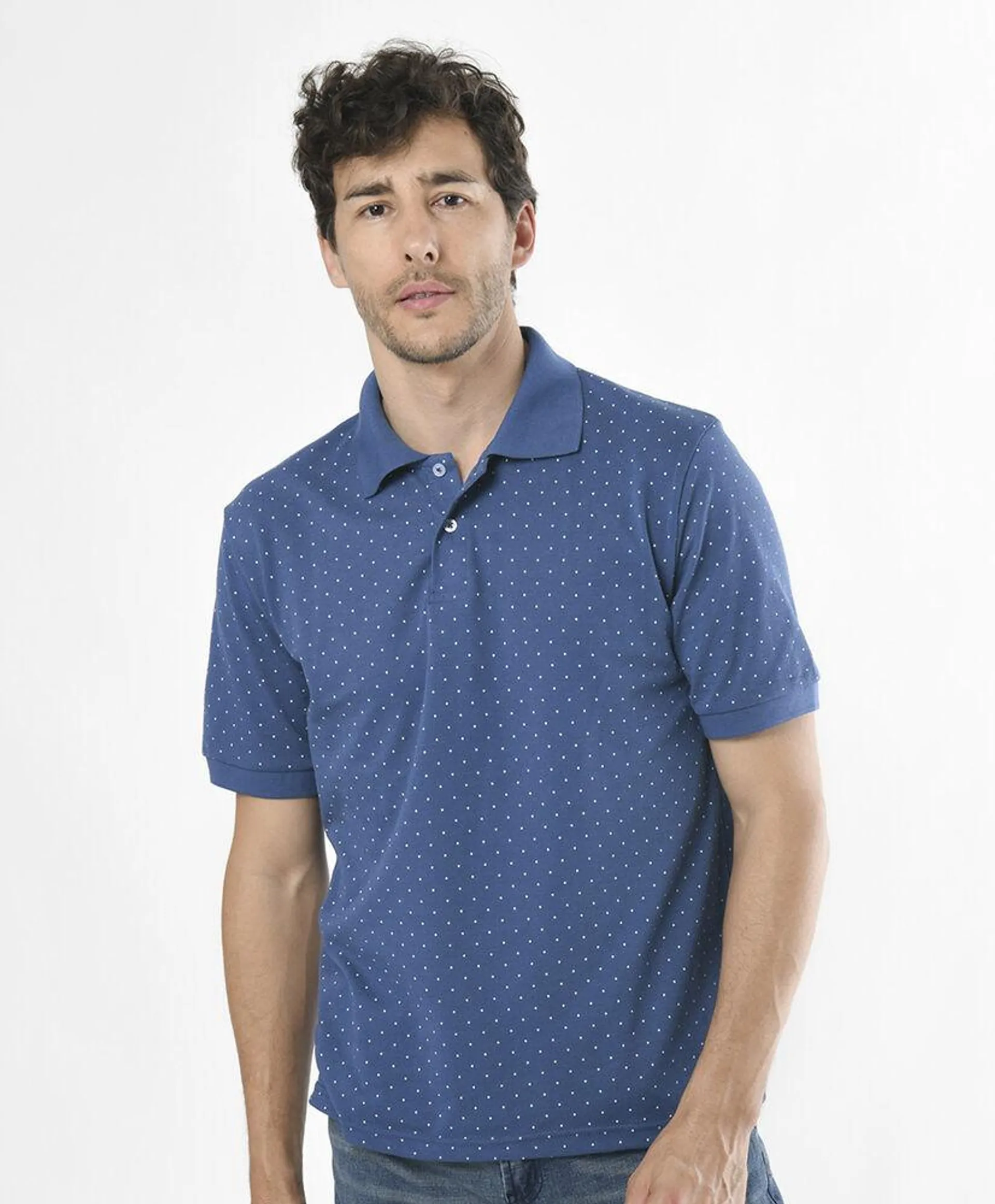 Polo polo print blue