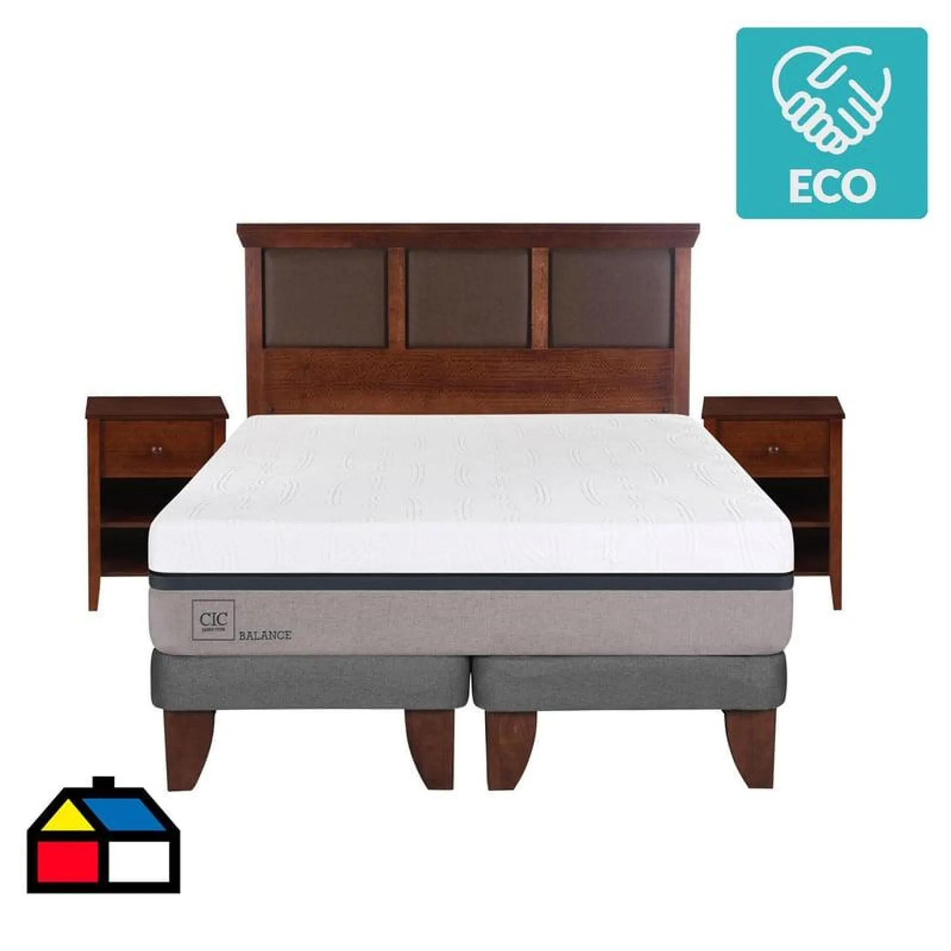 Cama europea balance king + muebles