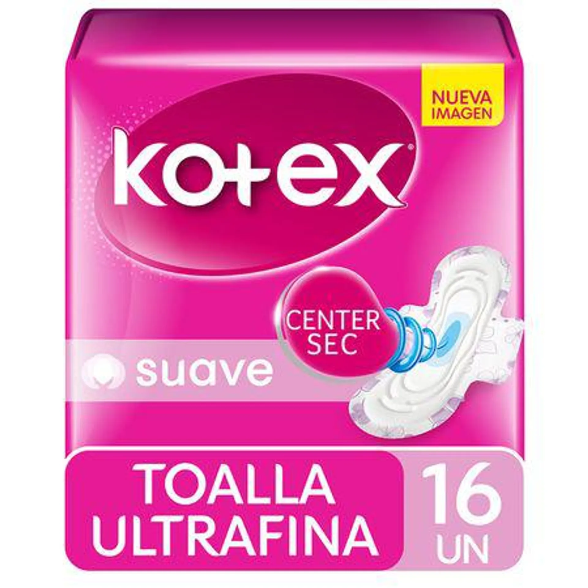 Toallas Higiénicas Kotex Ultrafina Suave Con Alas 16 un.