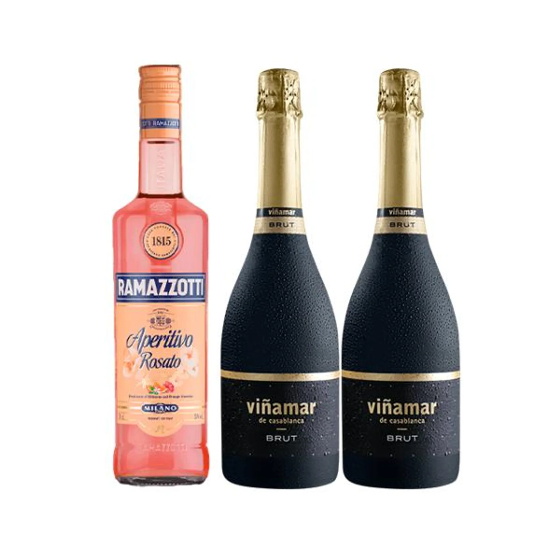 Pack Ramazzotti Botella 700cc + Espumante Viñamar Brut Botella 750cc x2