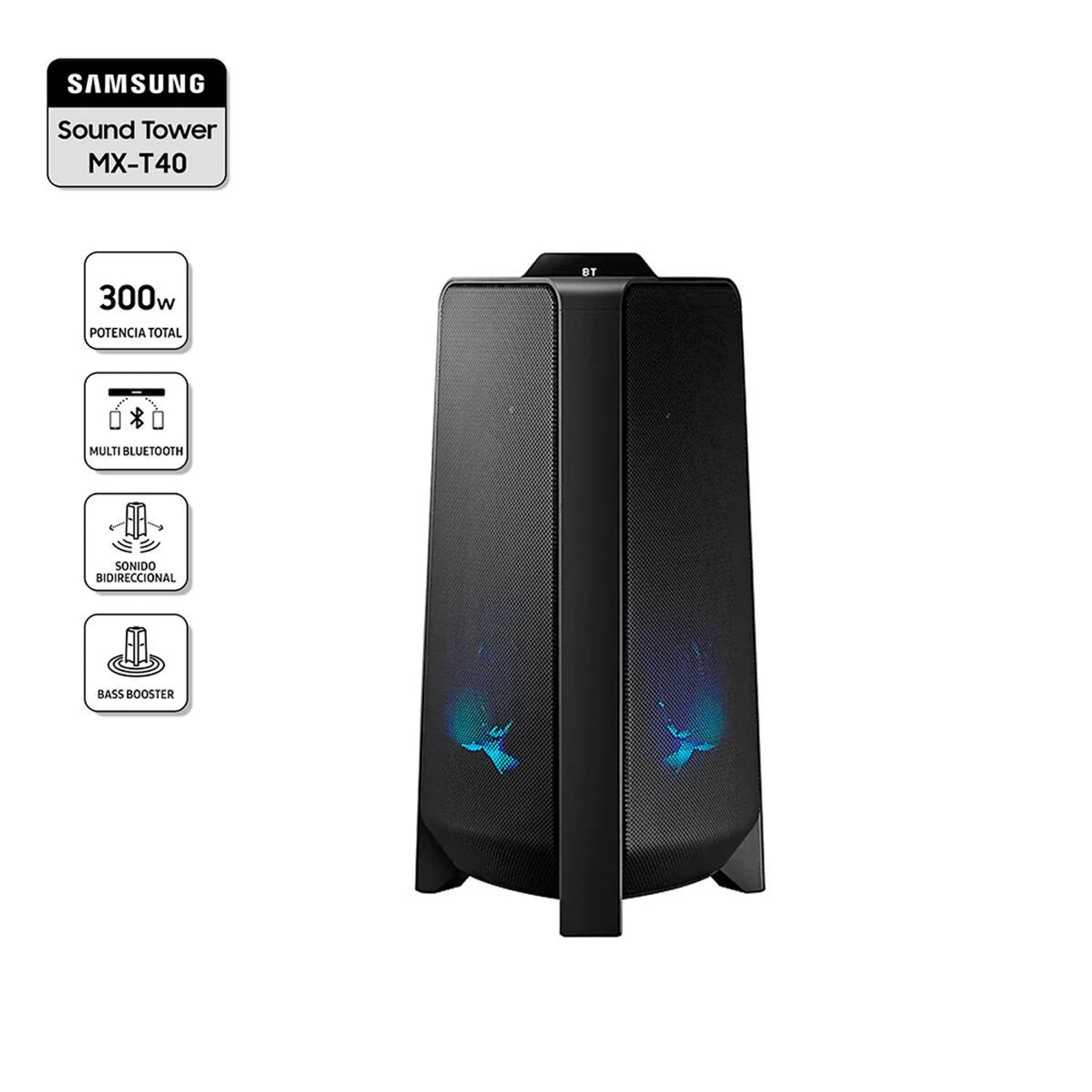 Minicomponente Samsung Sound Tower MX-T40/ZS 300W 2020 Negro