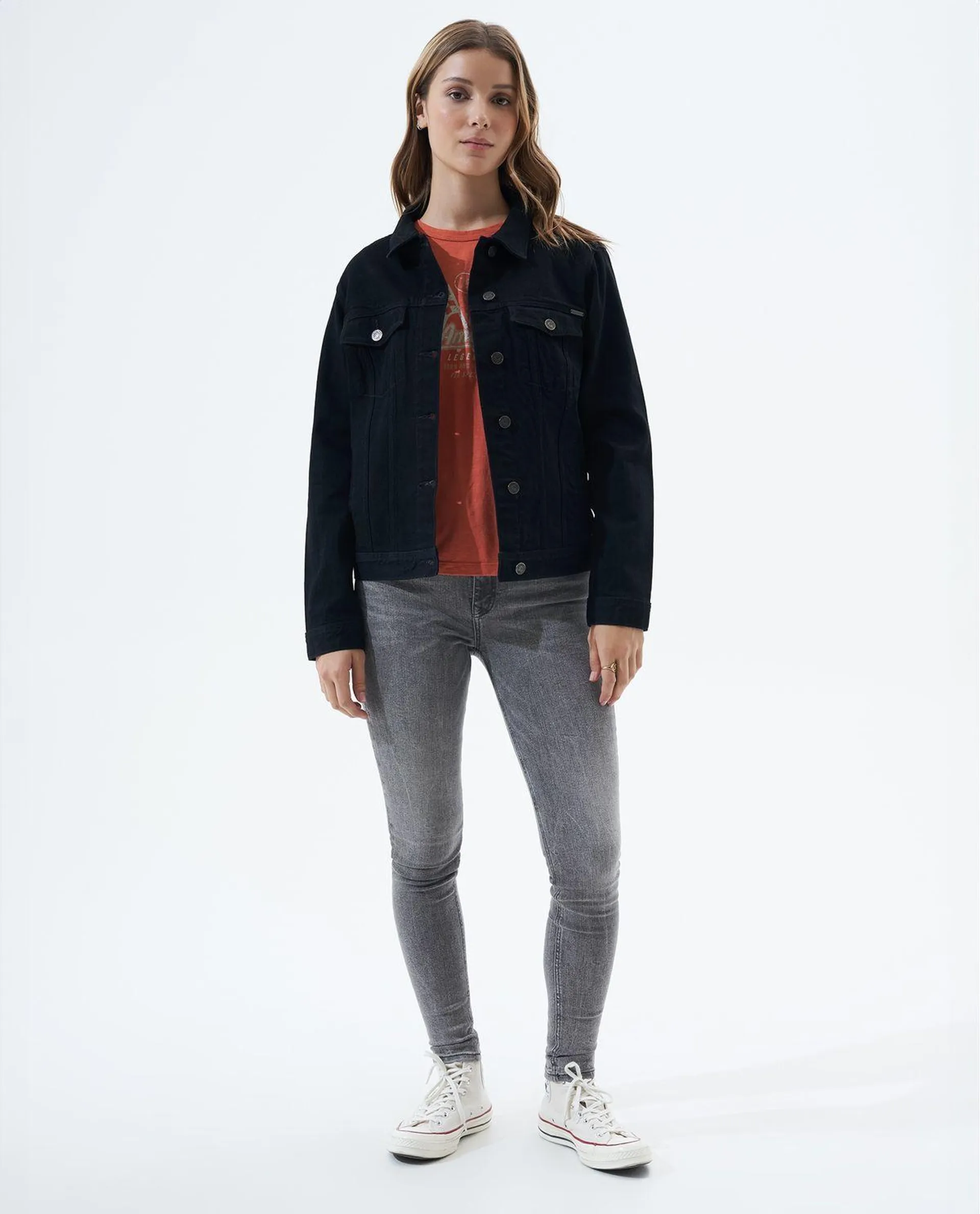 Jean Jegging fit tiro alto para mujer