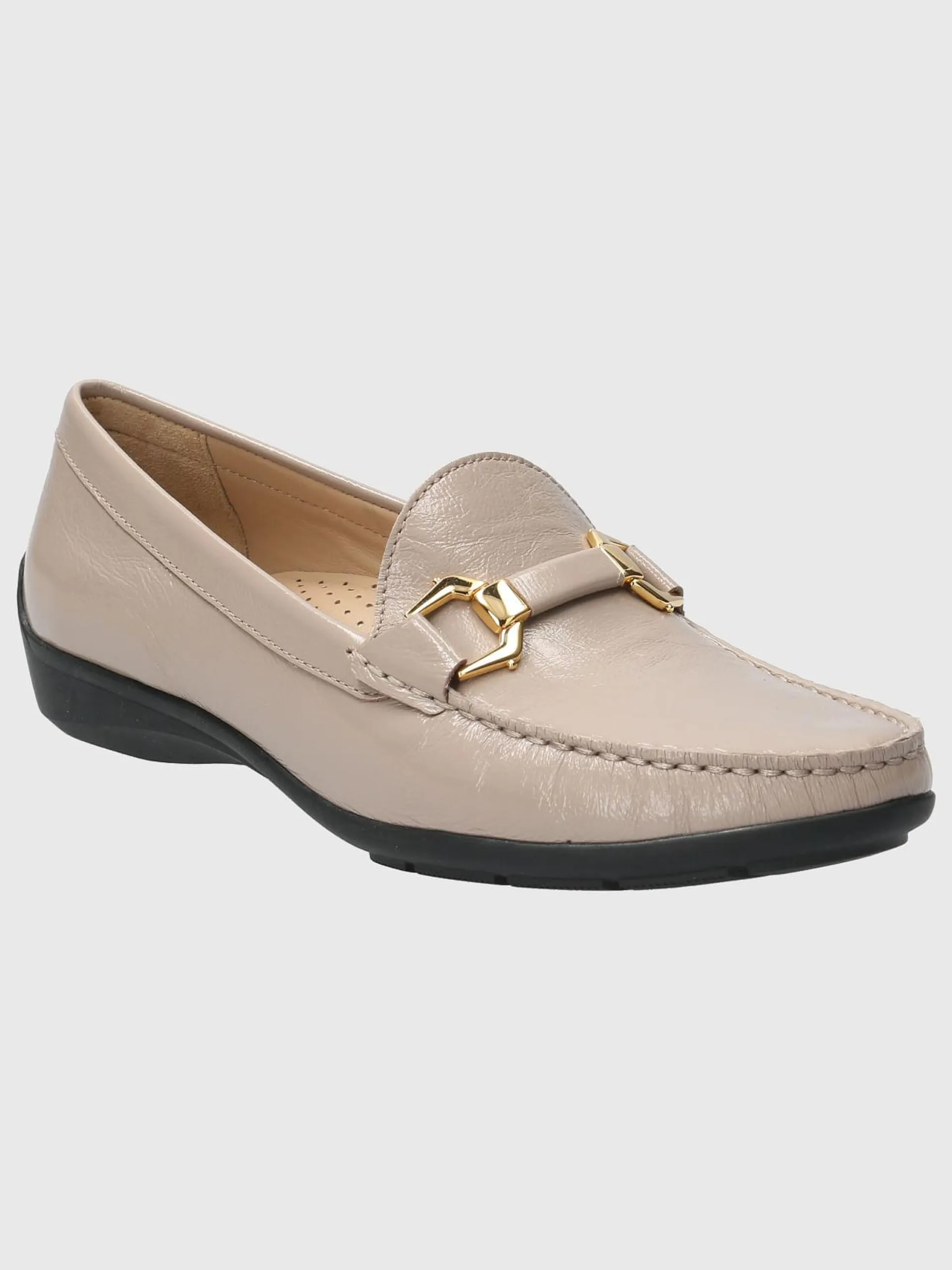 Mocasín Cuero Mujer Natalia Beige