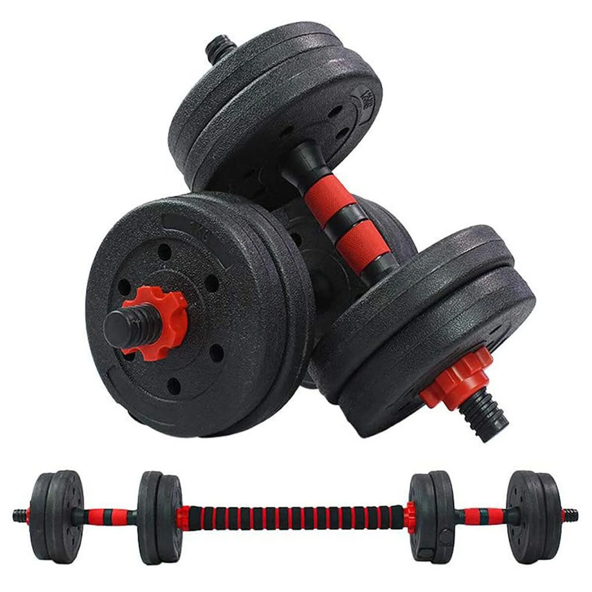 Set de Mancuernas K-FIT con Barra Ajustable 40Kg