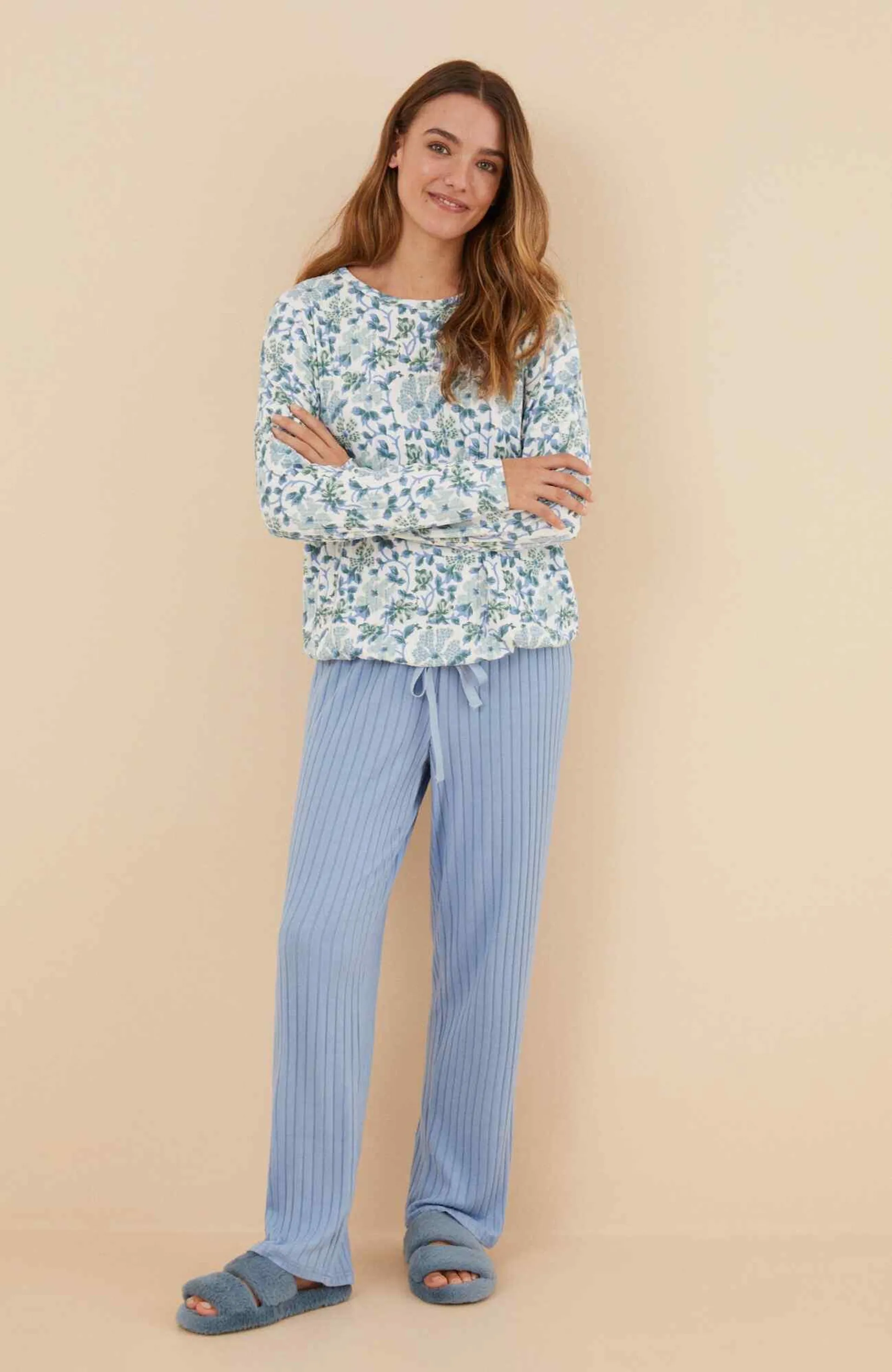 Pijama Terciopelo Flores Blanco Women'Secret Dreams