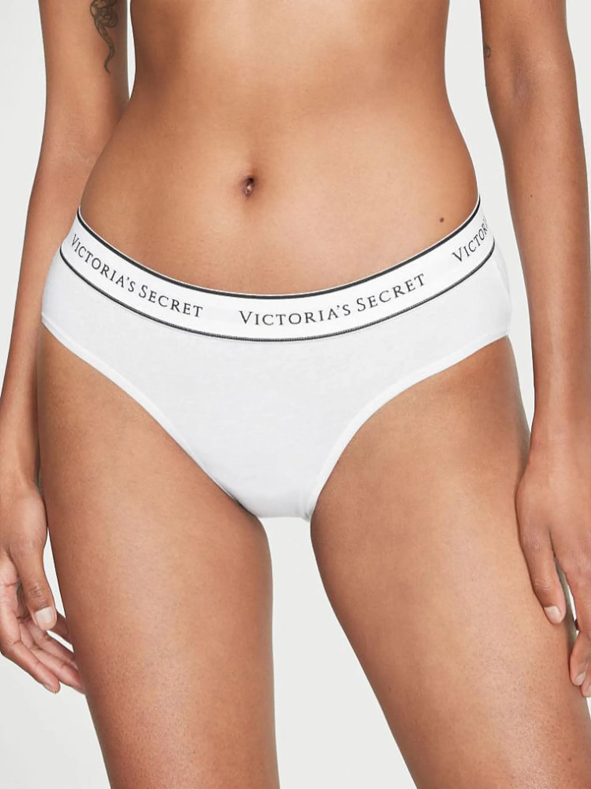 Panty HipHugger Con Logo Blanco