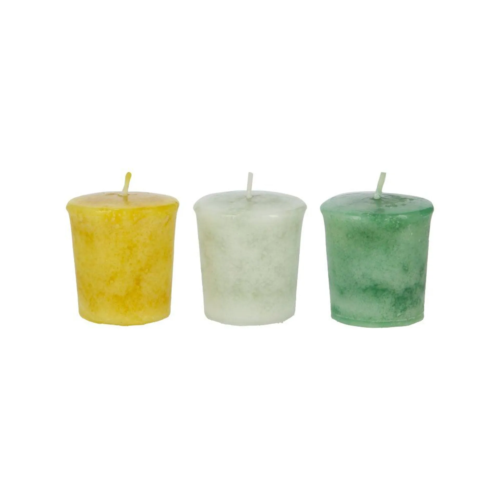 Set de 3 velas votivas olor verbena 4,5x4,9 cm