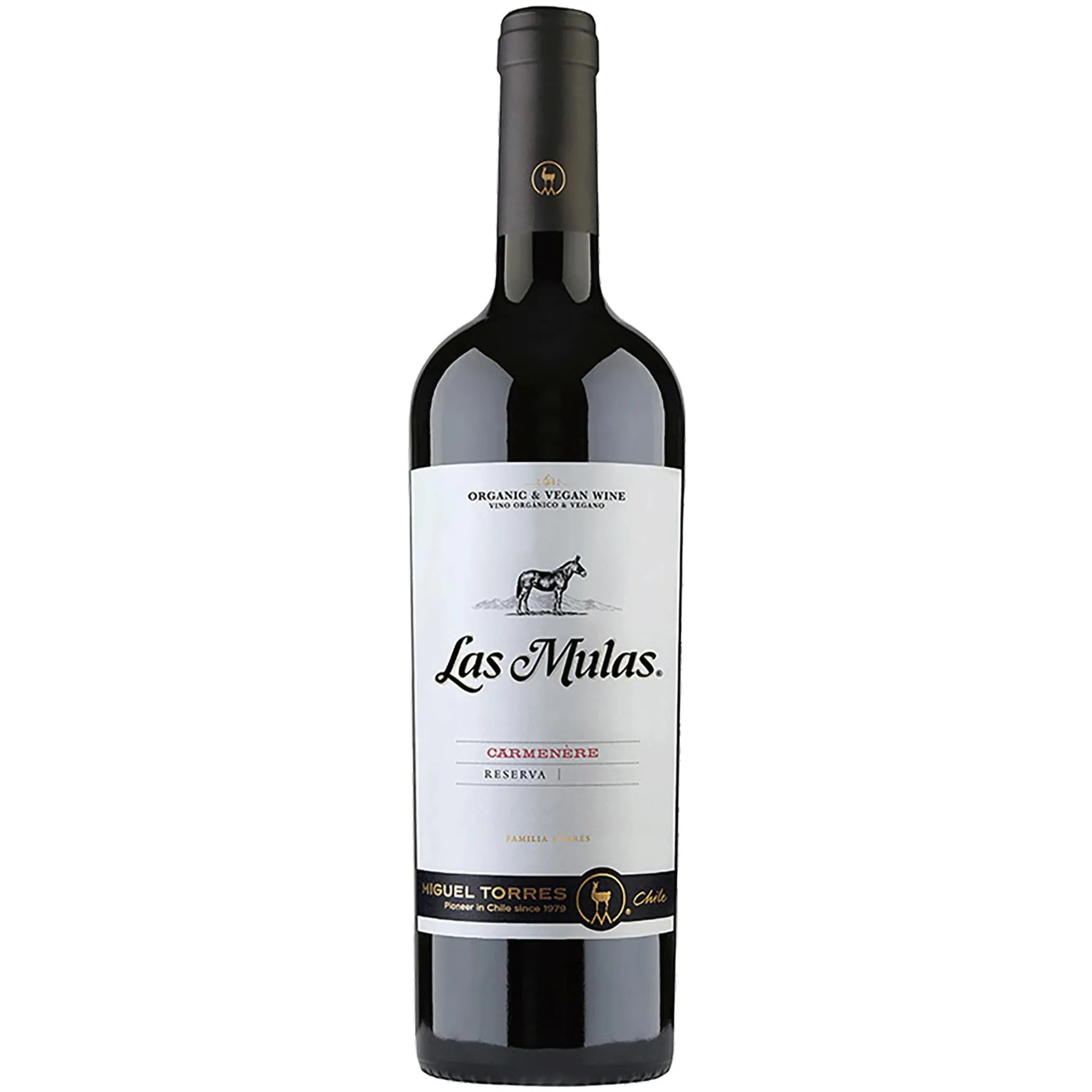 Vino Orgánico Las Mulas Reserva Carmenere 13.5° botella 750 cc