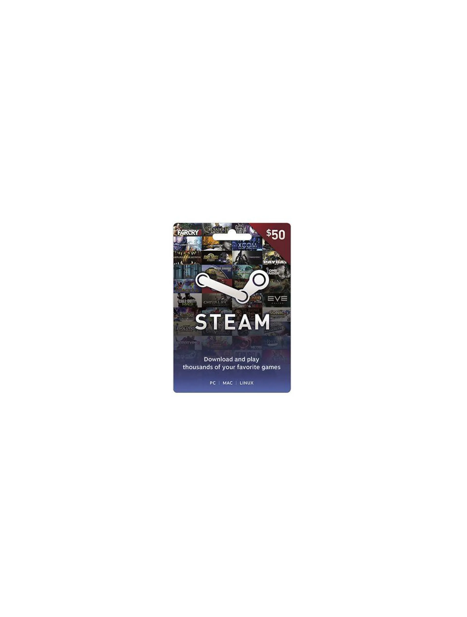 Tarjeta Steam Wallet Code US$50