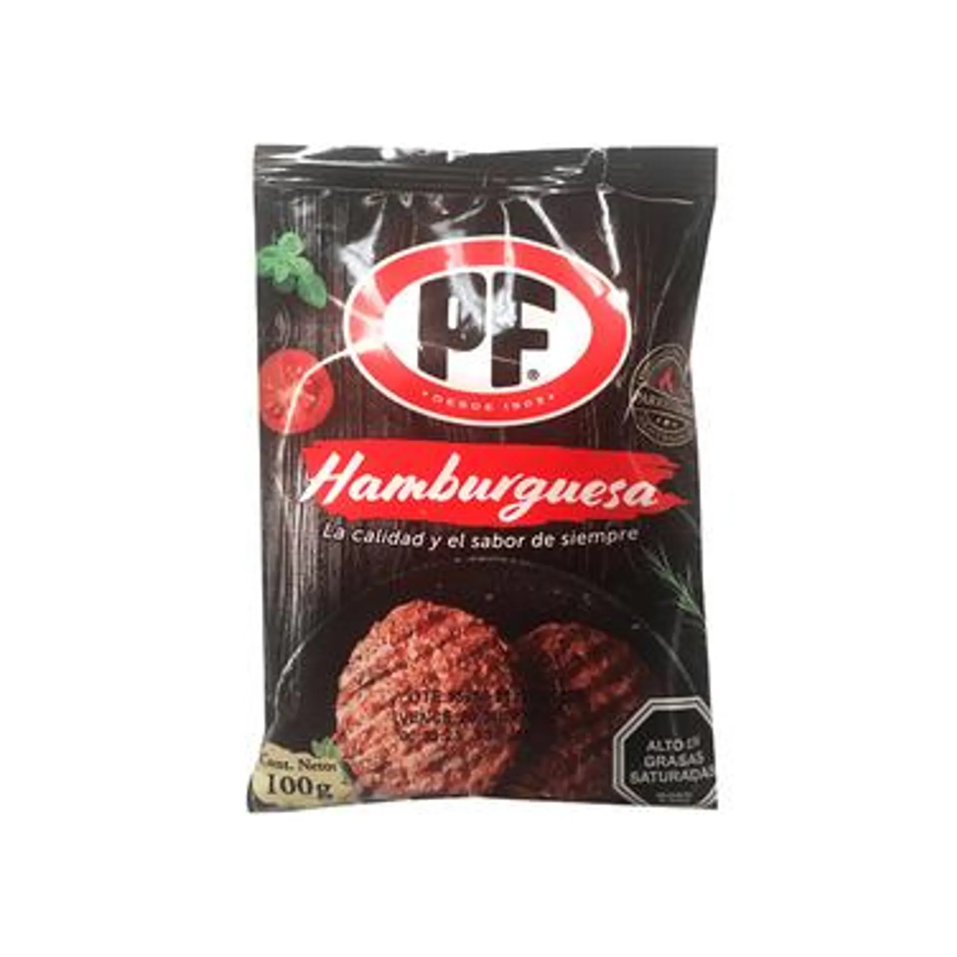 Hamburguesa Vacuno Pf 100 gr