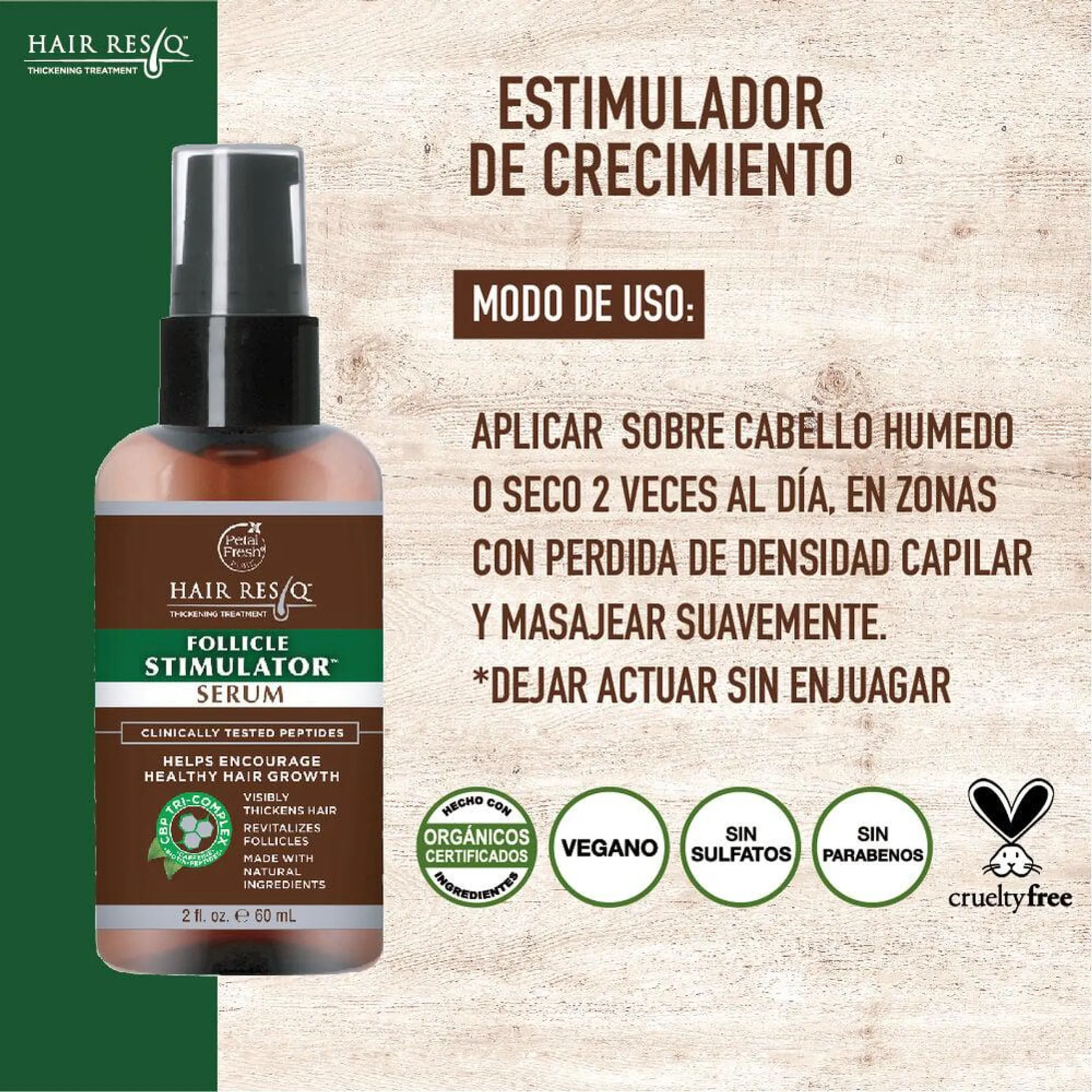Estimulador de Crecimiento Capilar Hair Resq 60 m