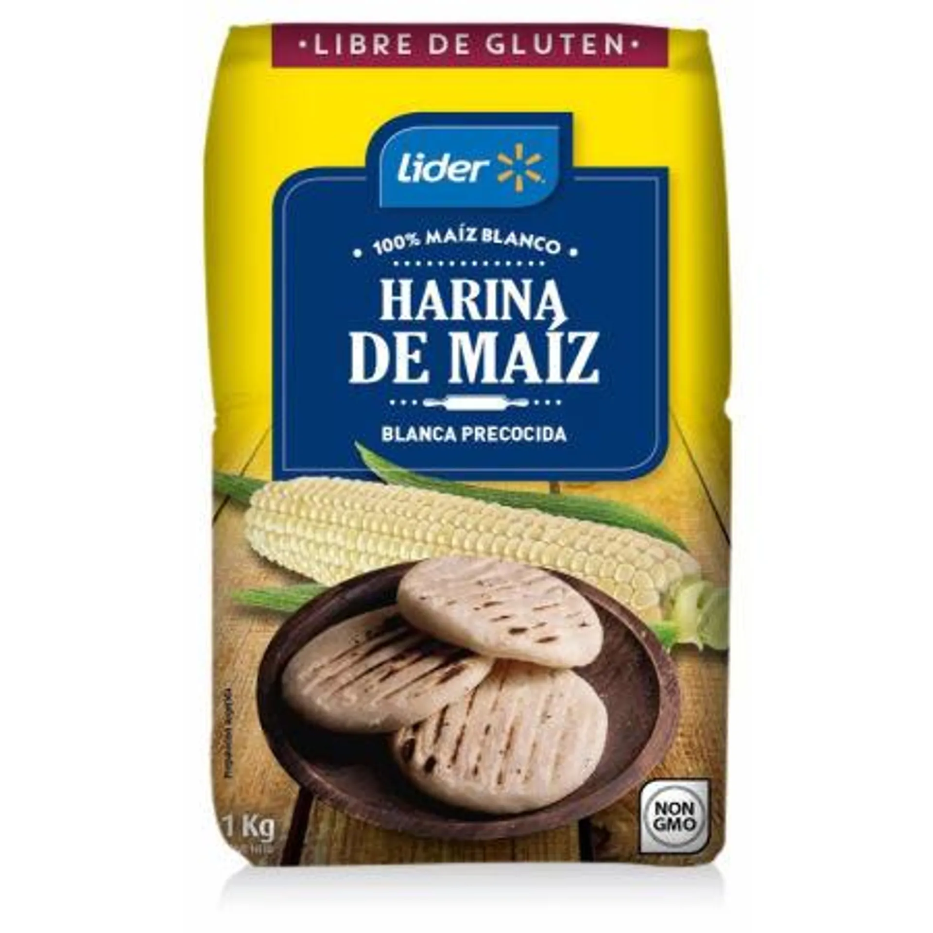 Lider - Harina De Maíz Blanca Precocida, 1 kg