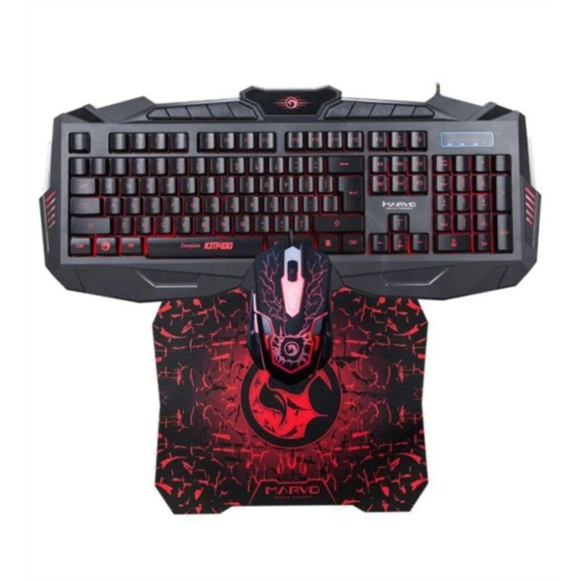 MARVO KIT TECLADO + MOUSE GAMER ALÁMBRICO KM400G1 800-2400 DPI BLACK