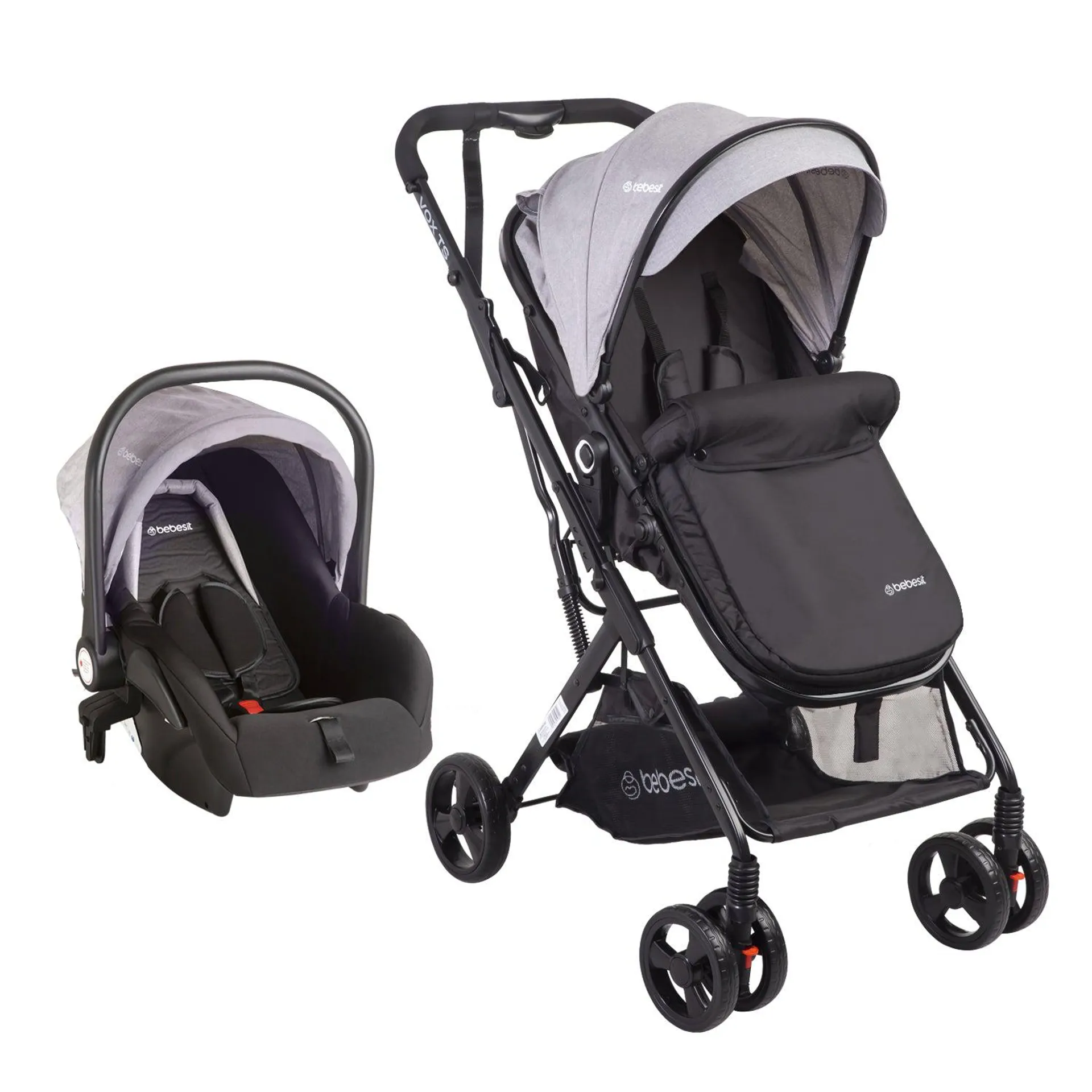 Coche Travel System Vox Gris