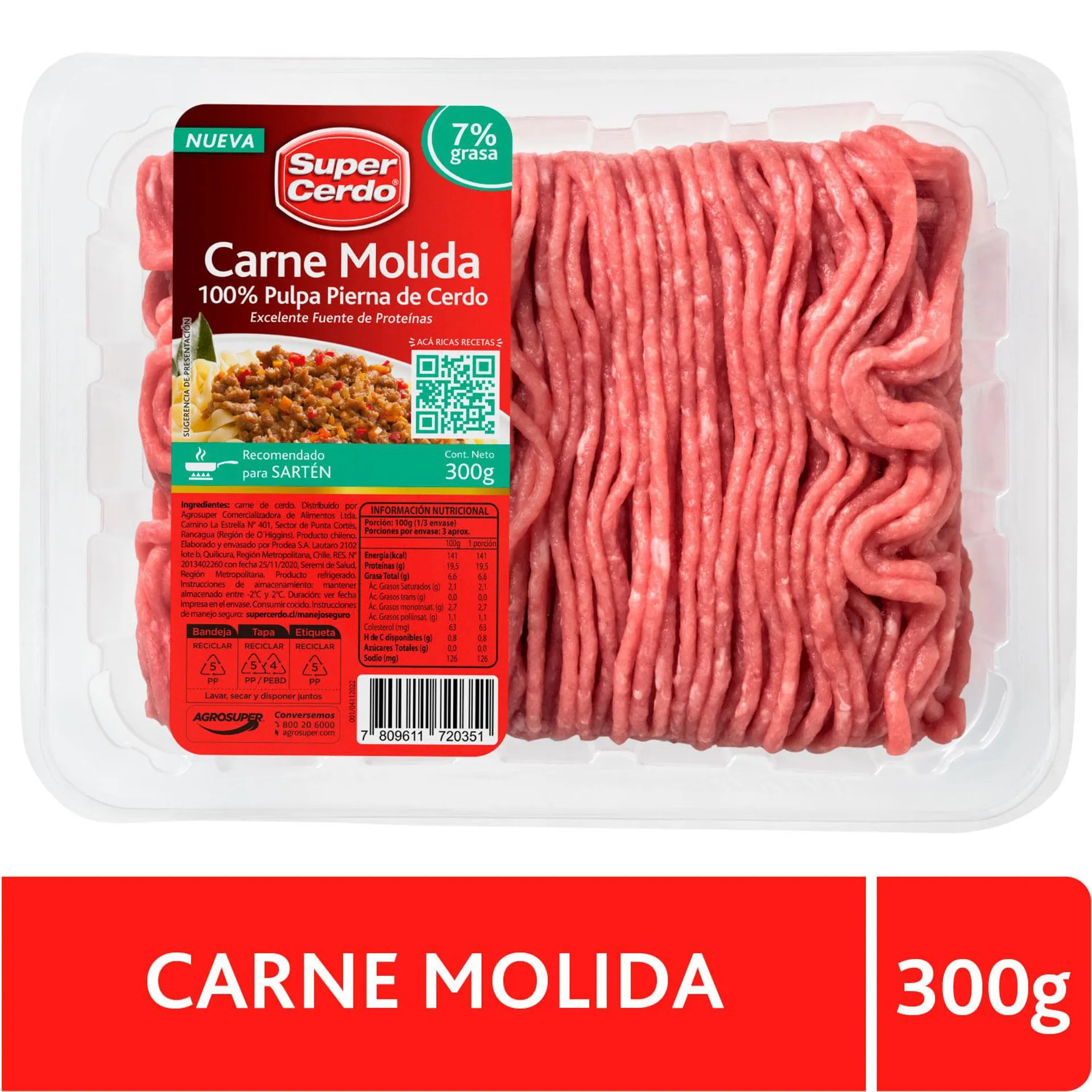 Carne molida de cerdo 300 g