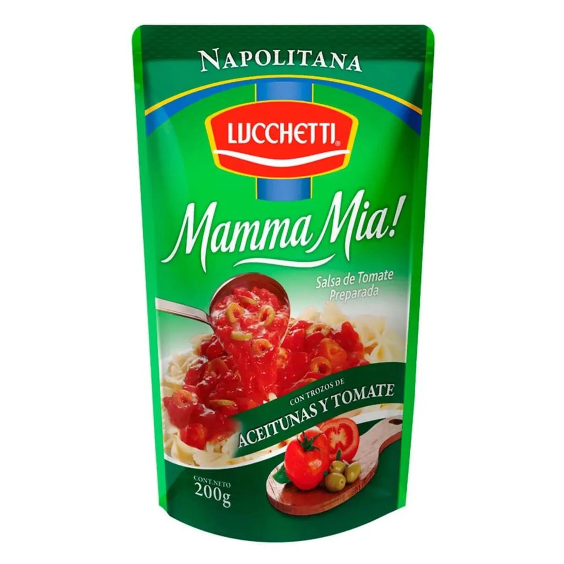 Salsa de tomate Lucchetti Mamma Mía napolitana 200 g