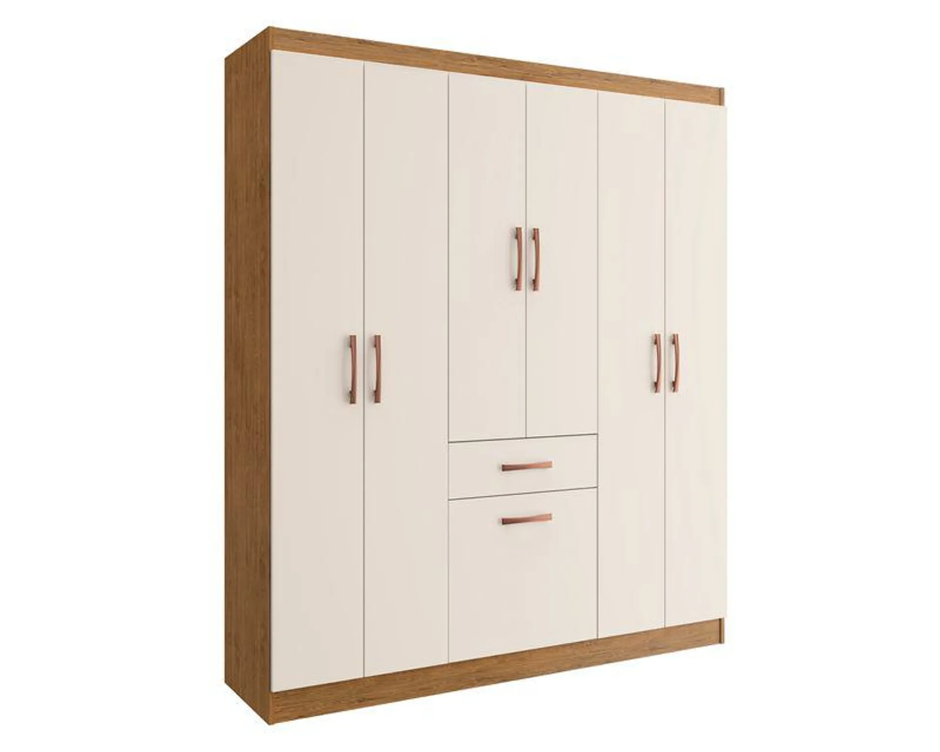 Clóset 6 puertas 1 cajón 5806 Nordico blanco