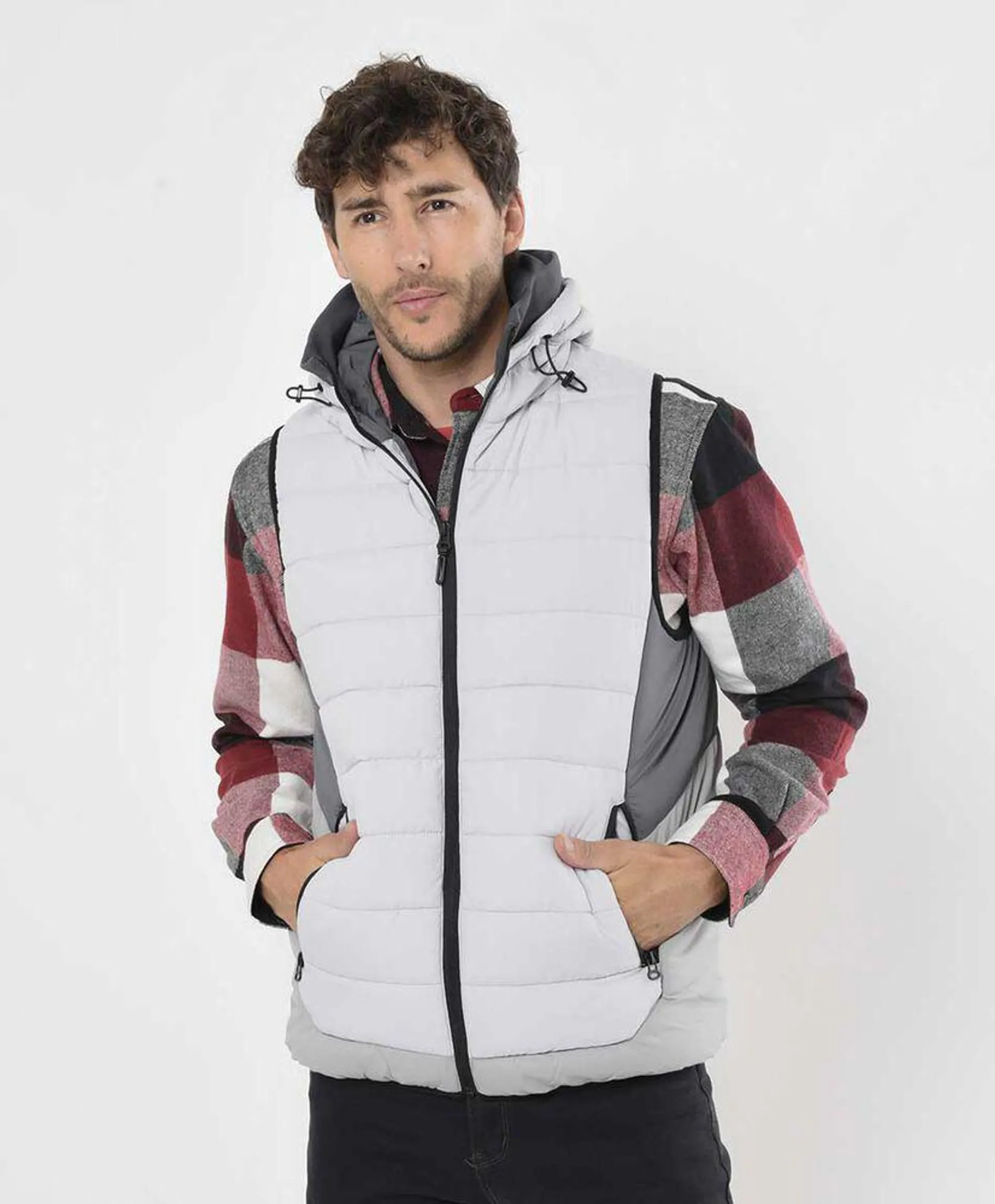 Parka hombre acolchada sin mangas