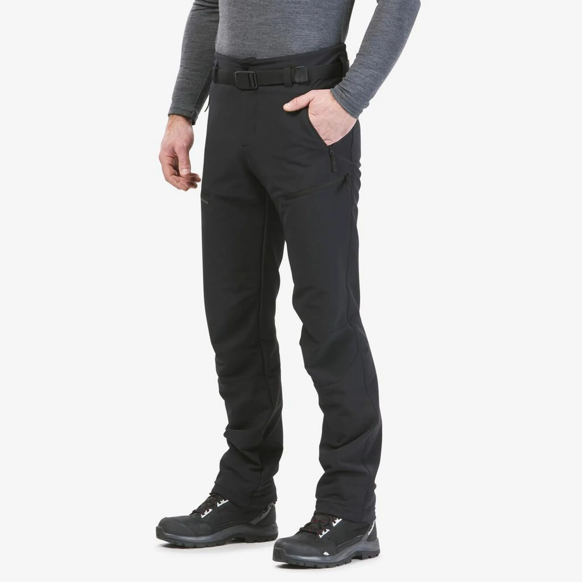 PANTALÓN CÁLIDO PERLANTE DE SENDERISMO NIEVE - SH500 MOUNTAIN - HOMBRE