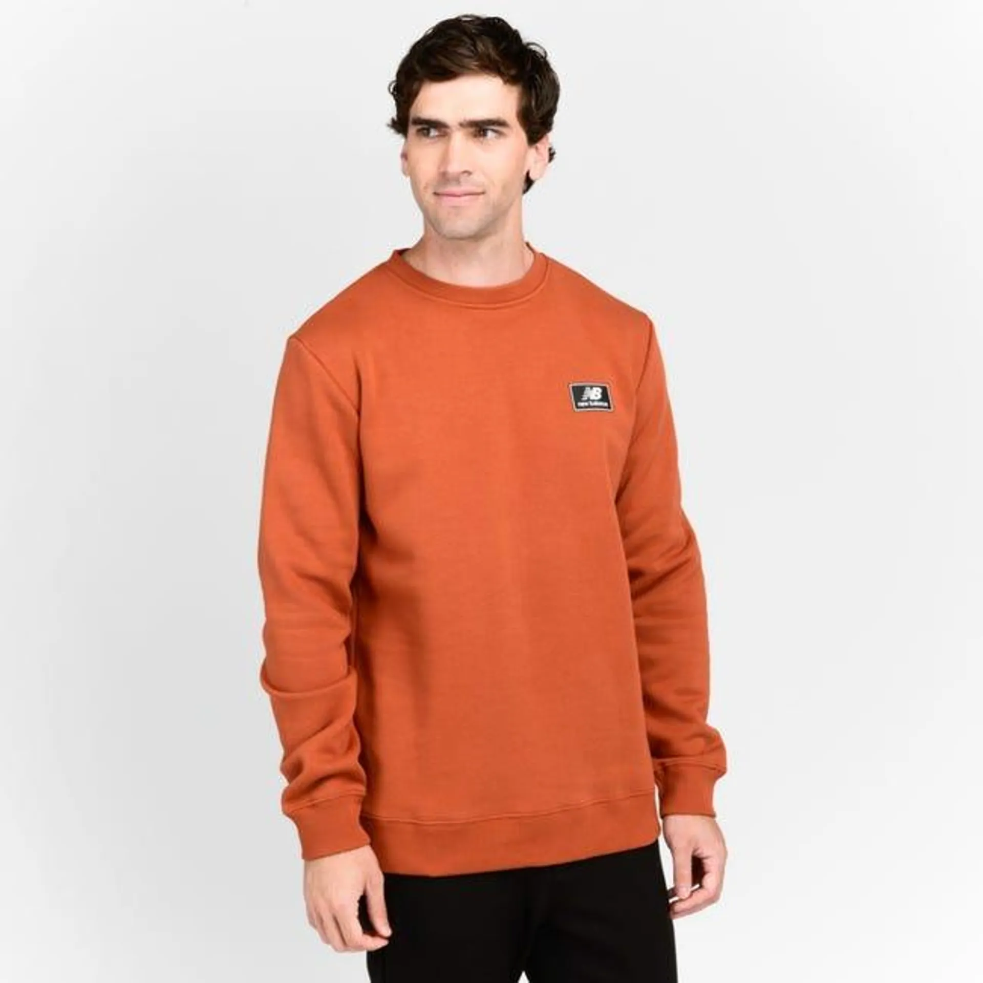 Polerón Lifestyle Hombre New Balance Crew Neck Naranja