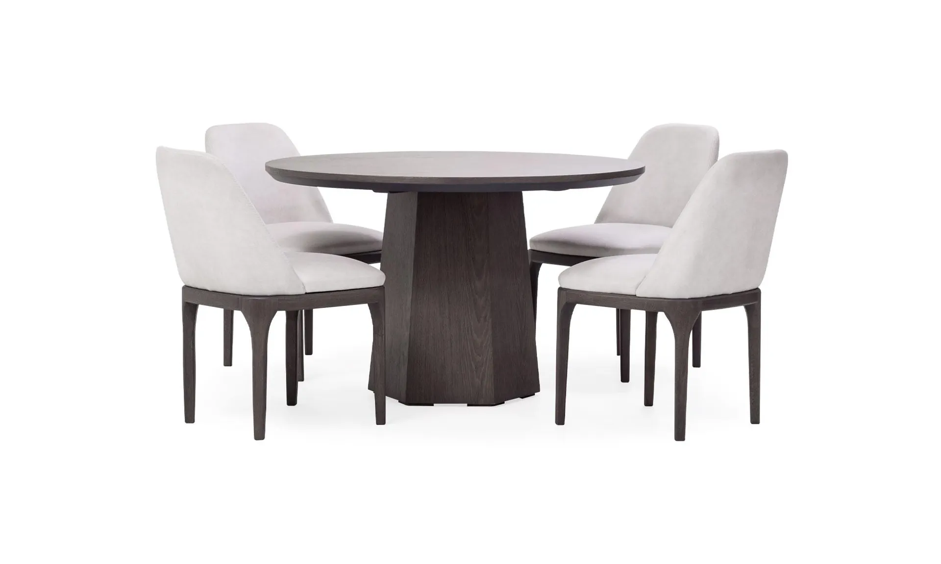 Mesa Comedor Milano Redonda + 4 Sillas Lisboa