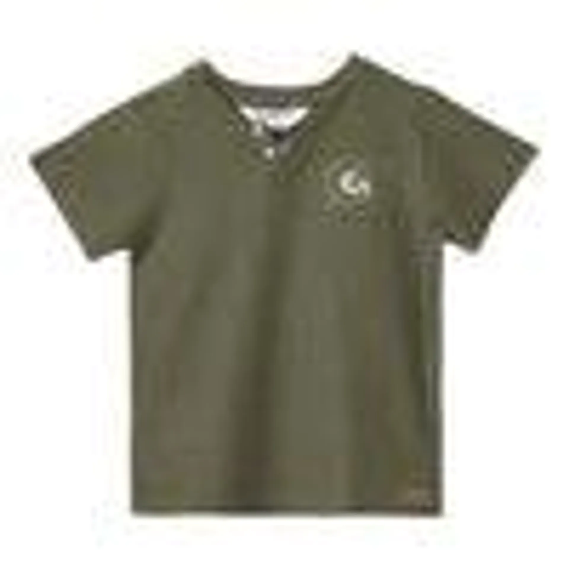 Camiseta manga corta verde militar para bebé niño