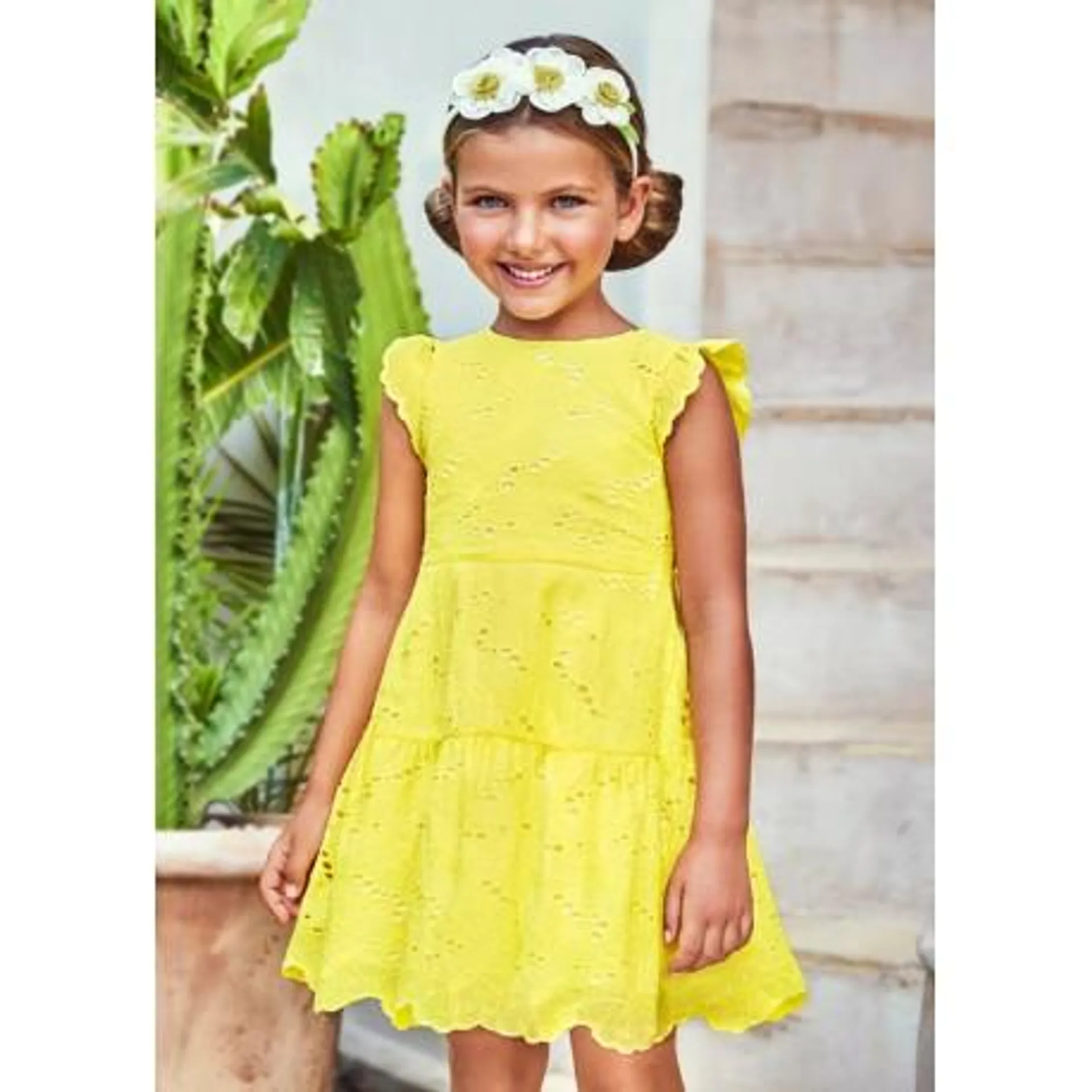 MAYORAL VESTIDO MINI REF 3923 LIMON