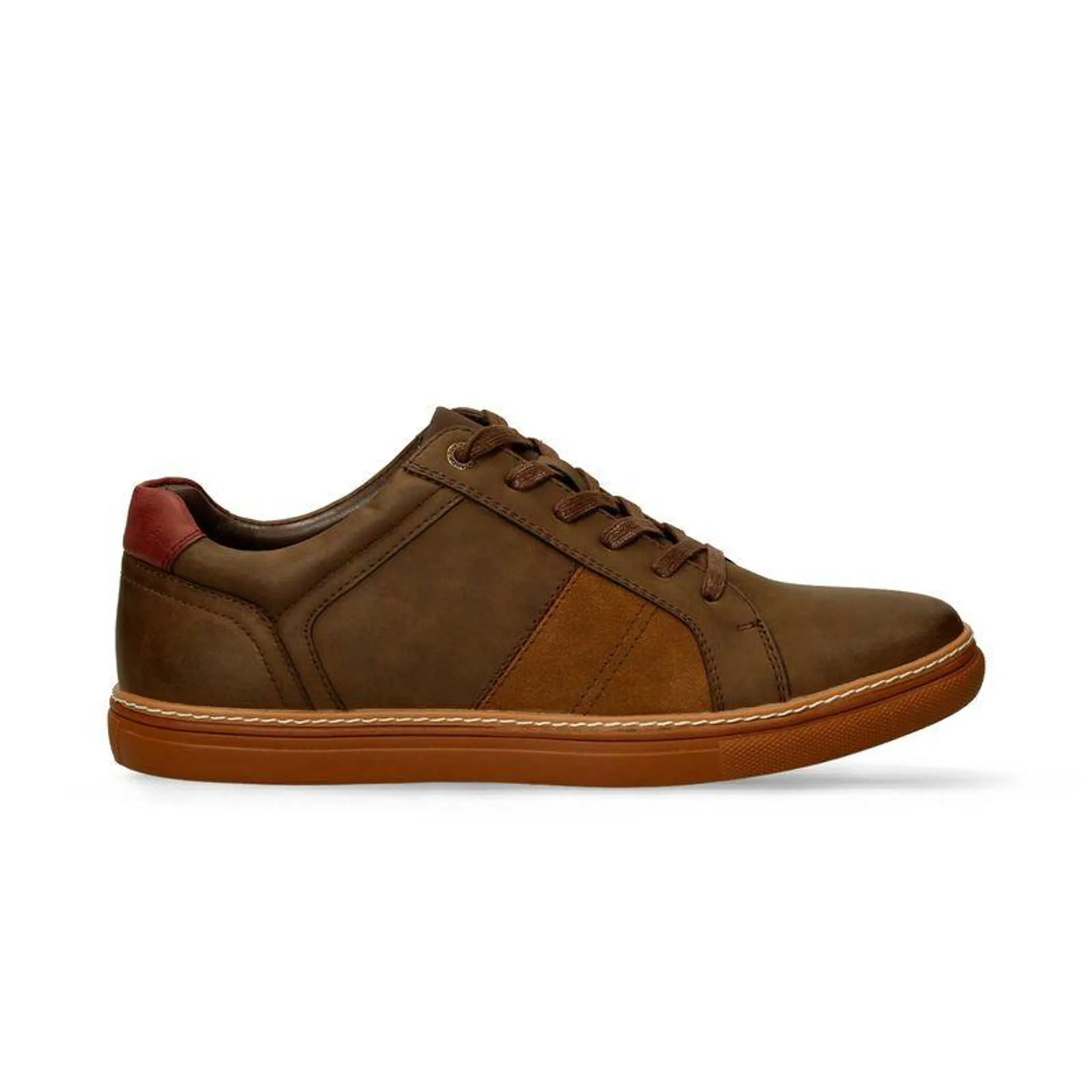 Tenis Casuales Chocolate-Vino Bata Joshi Cor Hombre