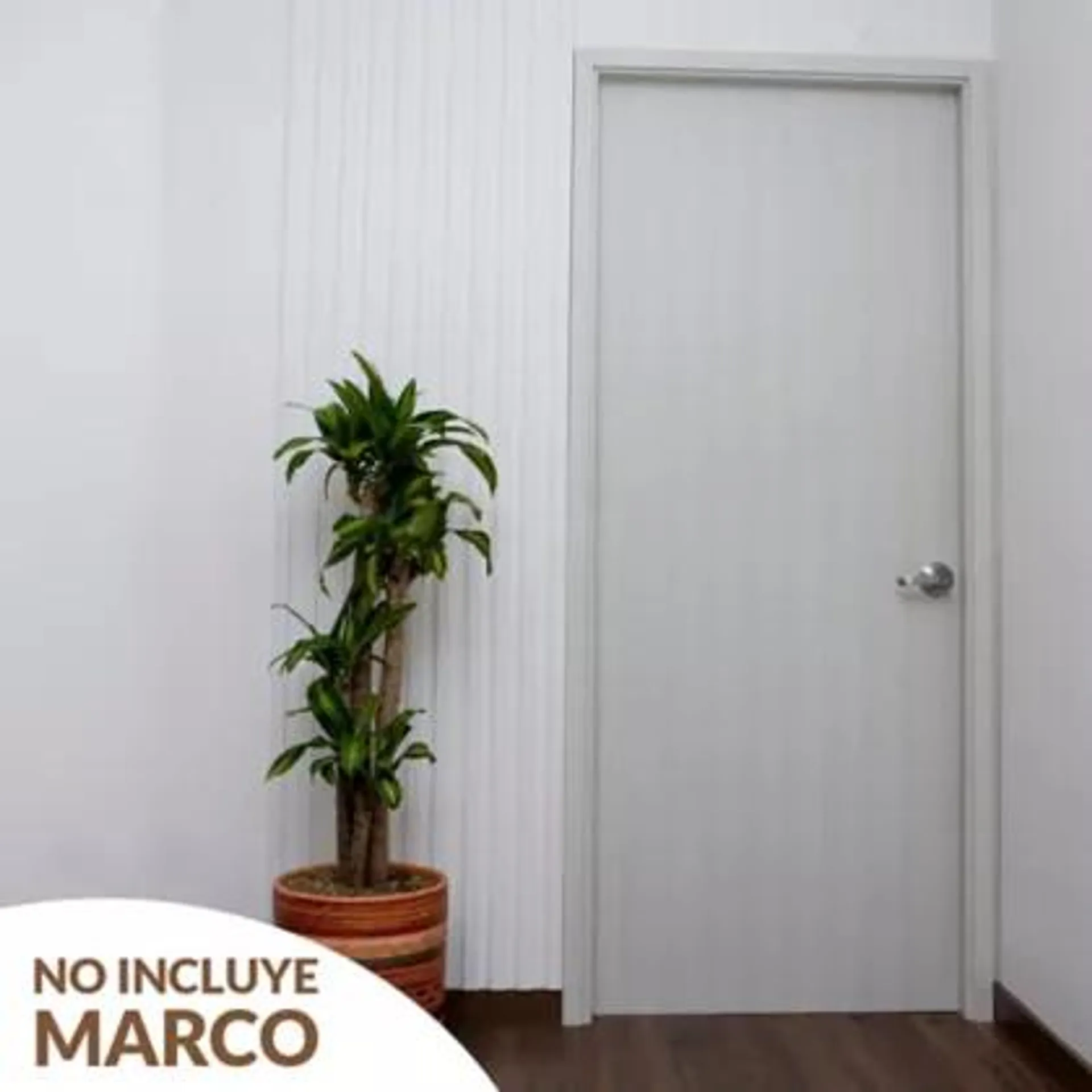 Puerta Melamina Finger Joint Canteada Glacial Soft 80 X 200 Cm