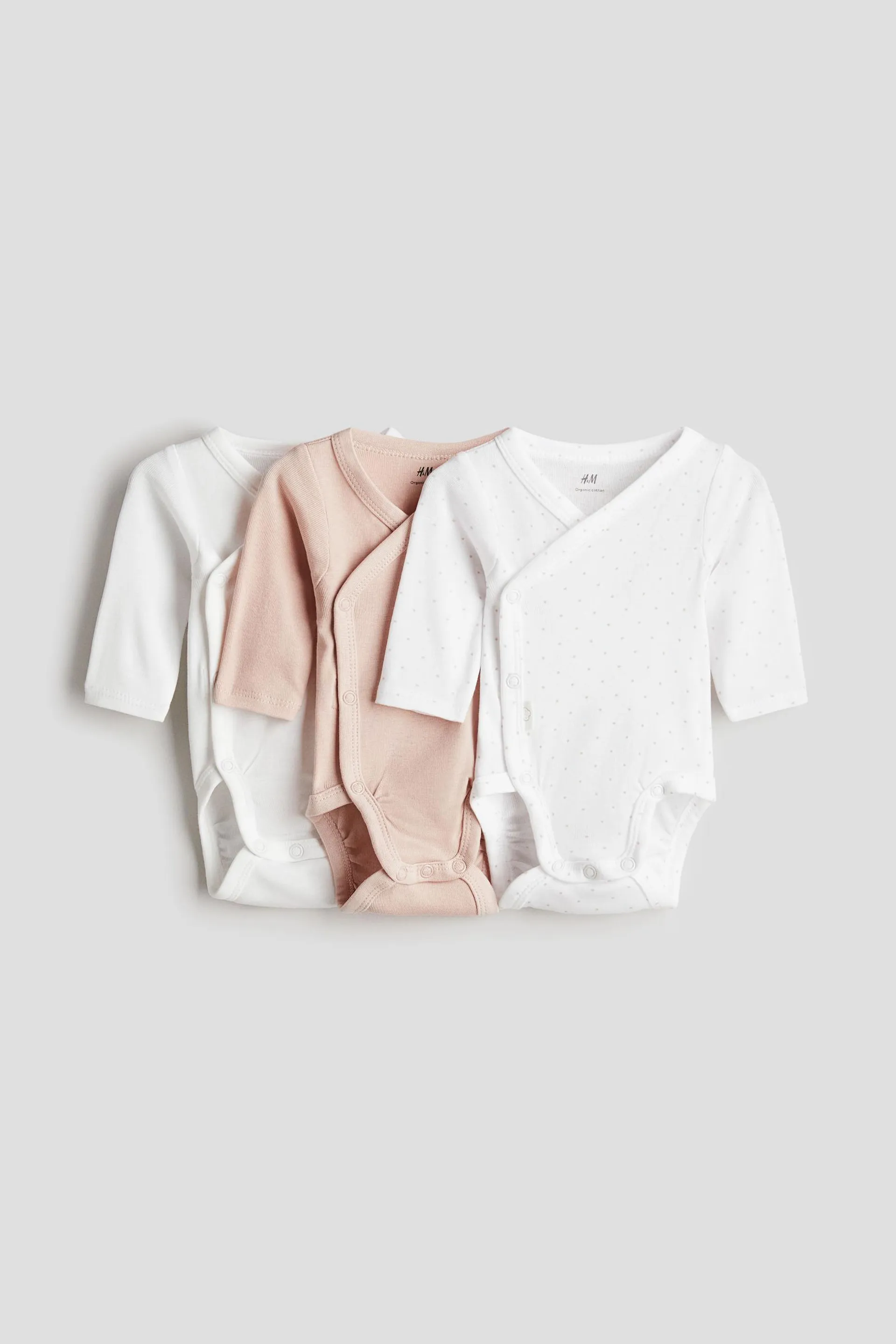 Pack de 3 bodies de frente cruzado - H&M Colombia | Moda online, ropa de Mujer, Hombre, Bebé y  Niños | H&M CO