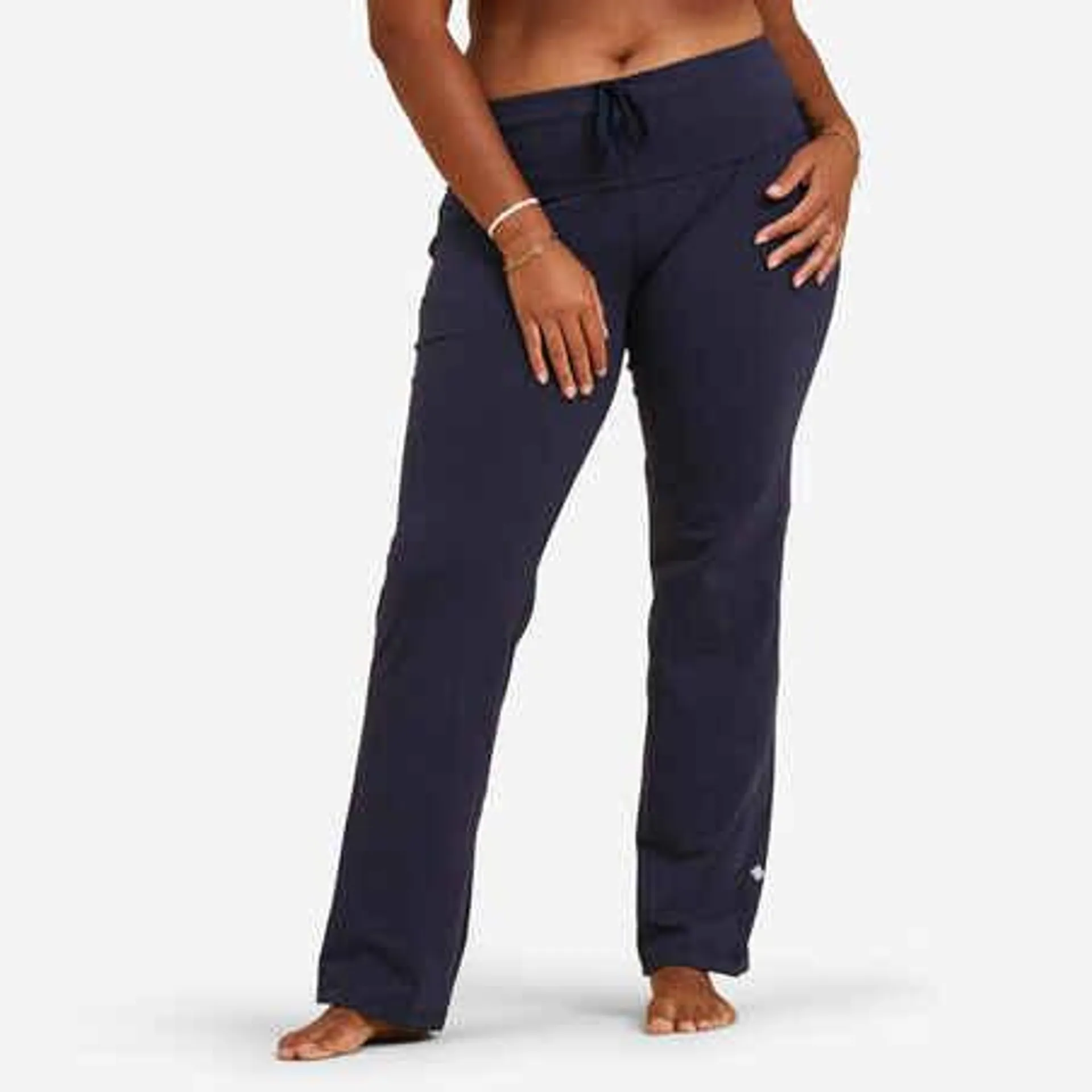 Pantalón Algodón Yoga Mujer Azul Oscuro