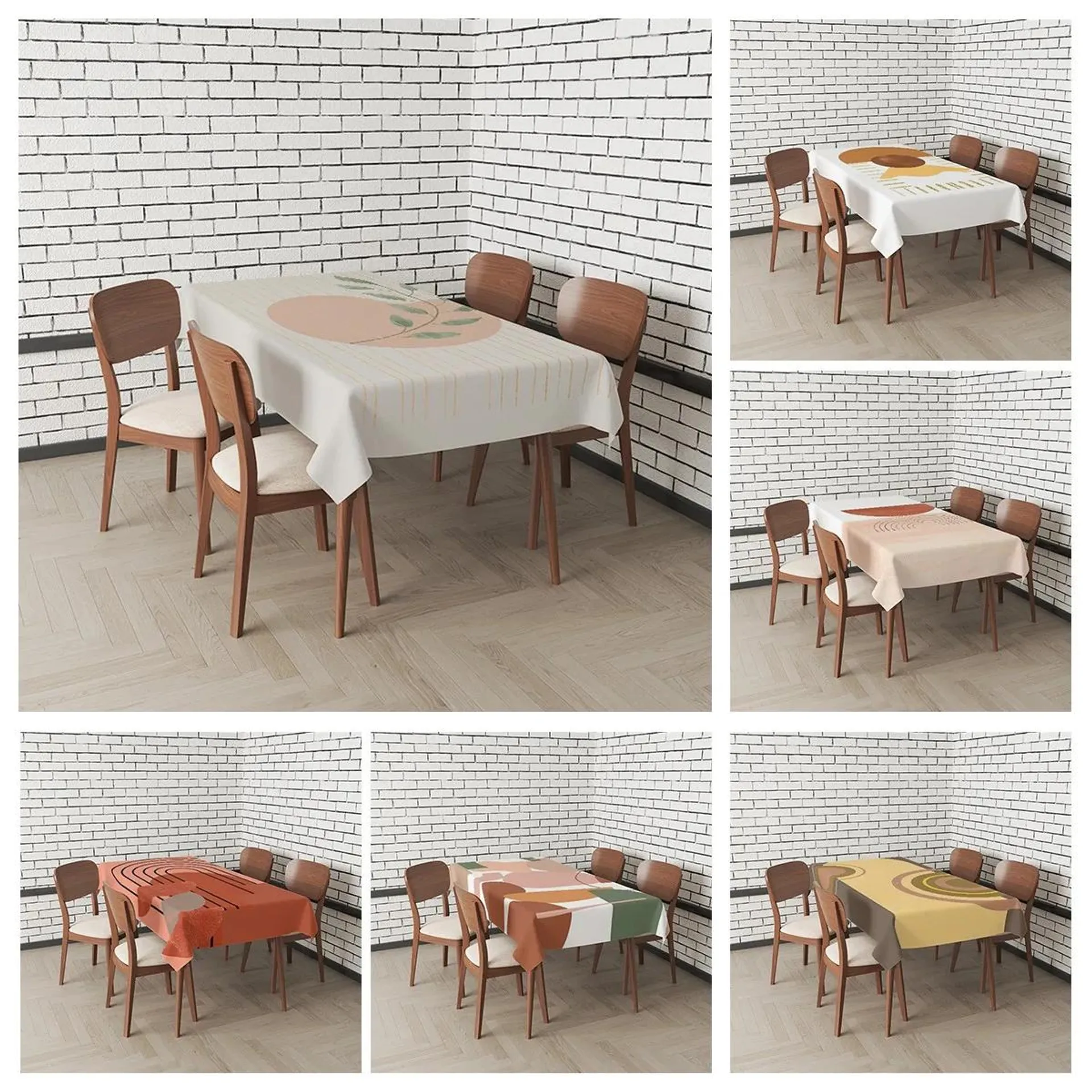 Home tablecloths for dining tables flowers decoration and rectangular table accessories waterproof cloth Anti-stain tablecloth