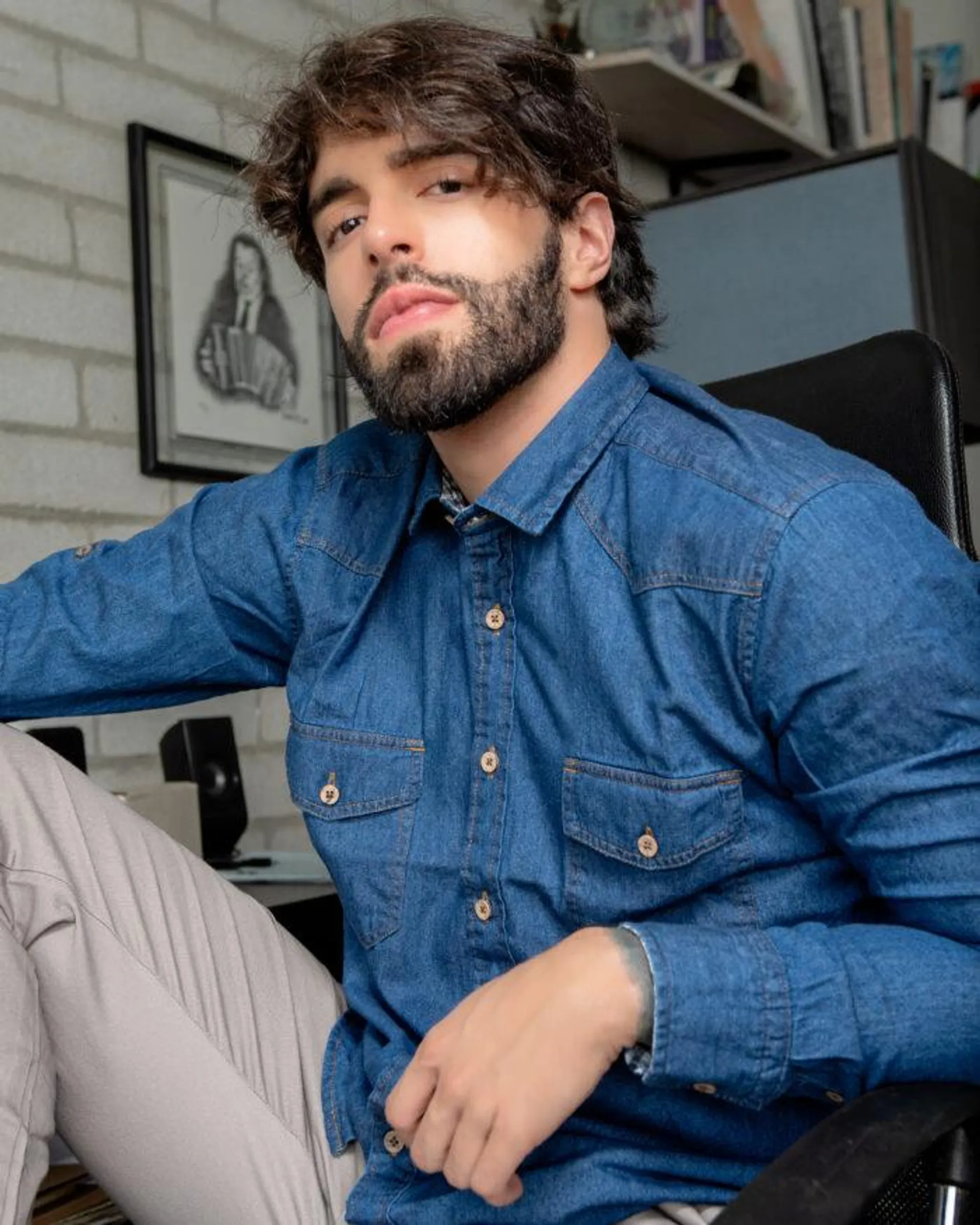 Camisa Índigo Azul Medio – Moldería slim